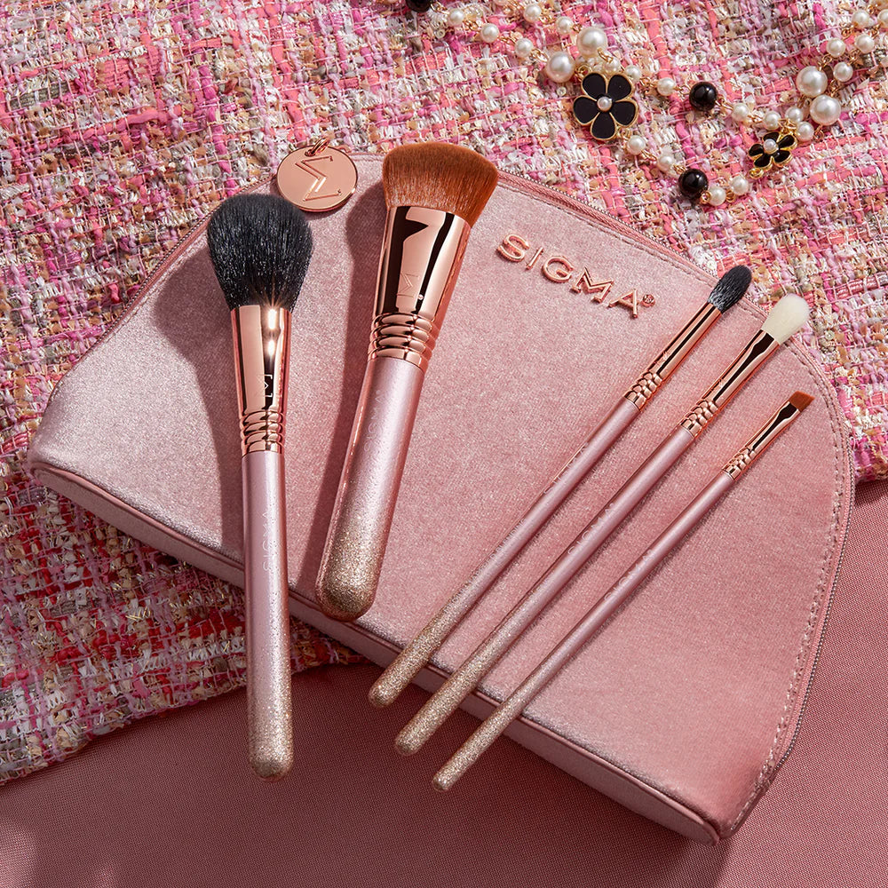 Sigma Beauty Modern Glam Brush Set - 12-Piece Professional Makeup Brush Kit for Foundation, Blending & Contouring - Perfect for Everyday Makeup & Professional Makeup Artists