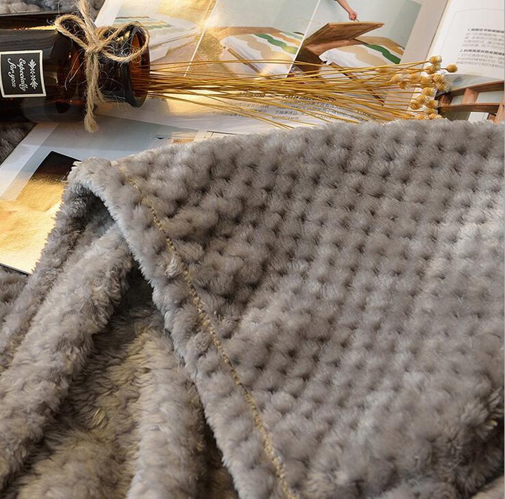 Reversible Solid Gray Twin Throw Blanket - Ultra Soft Microfiber All-Season Luxury Blanket for Bed, Couch & Sofa - Perfect for Cozy Nights, Movie Time & Home Decor