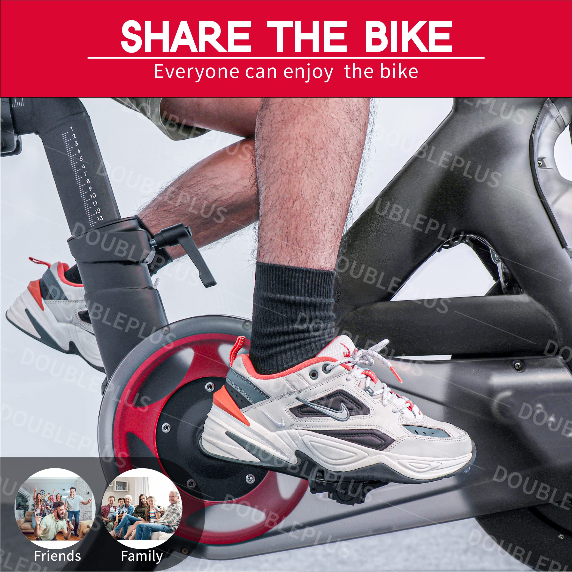 Peloton Bike Screen Swivel Mount - Compatible with Peloton OG Bike & Bike Plus, Adjustable Stand for Regular Shoes (Red) - Perfect for Home Gym Workouts & Cycling Classes