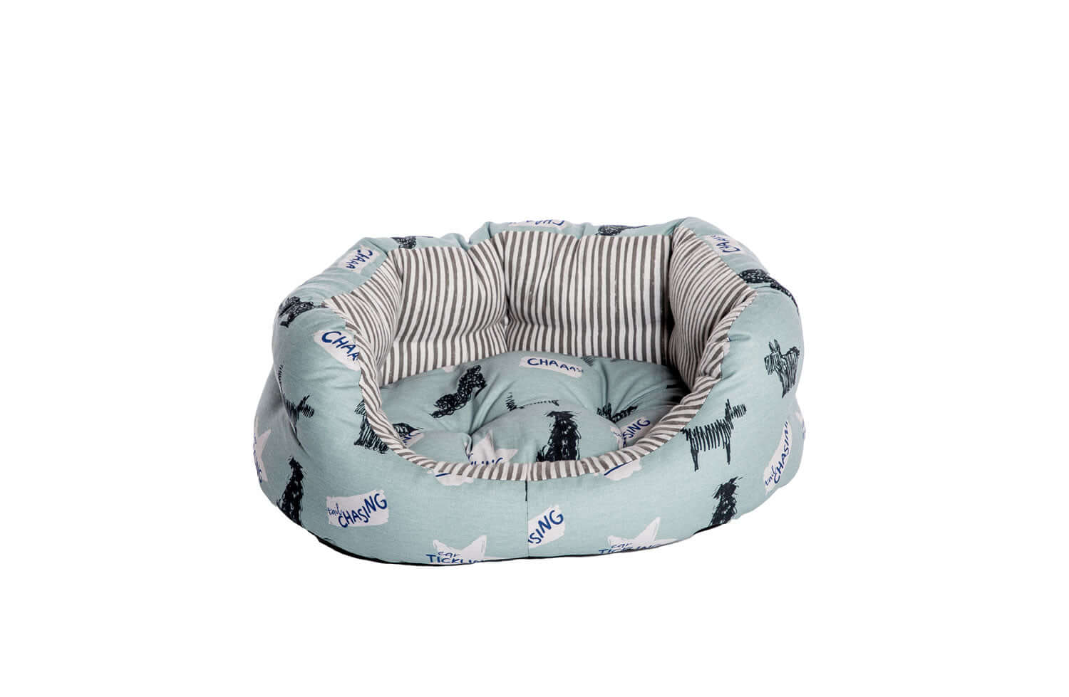 Premium Danish Design Battersea Playful Dogs Deluxe Slumber Bed - Ultra Soft Pet Bed for Small Medium Dogs, Perfect for Bedroom, Living Room & Travel Use