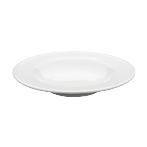 Alani 024562 Tempo Porcelain Rim Soup Plate - 10.5 oz, Set of 24 - Elegant Dinnerware for Restaurants, Catering & Home Dining - Microwave & Dishwasher Safe Soup Bowls