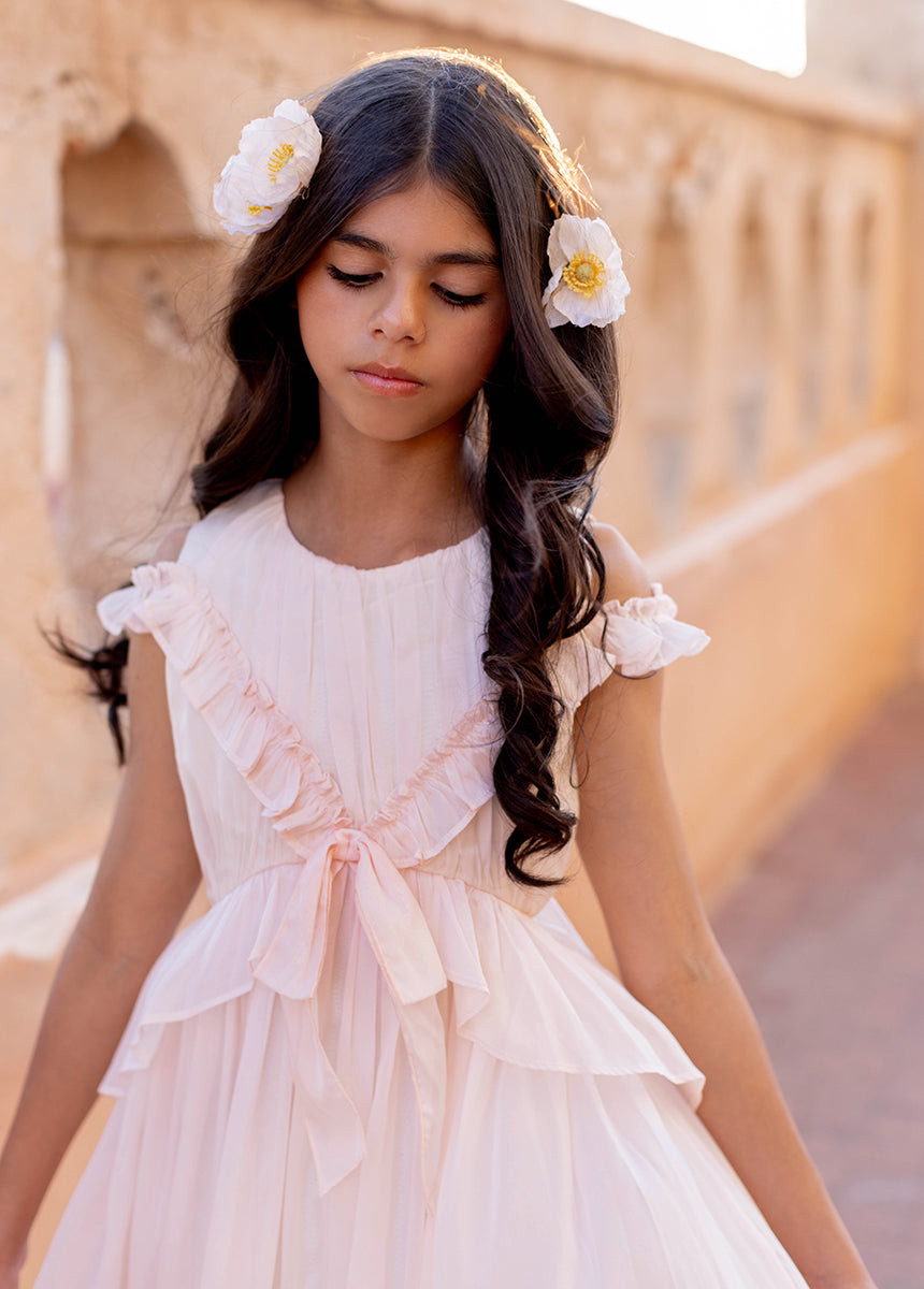 Emmy Cream Dress - Elegant Women's Formal Gown for Weddings, Parties & Special Occasions