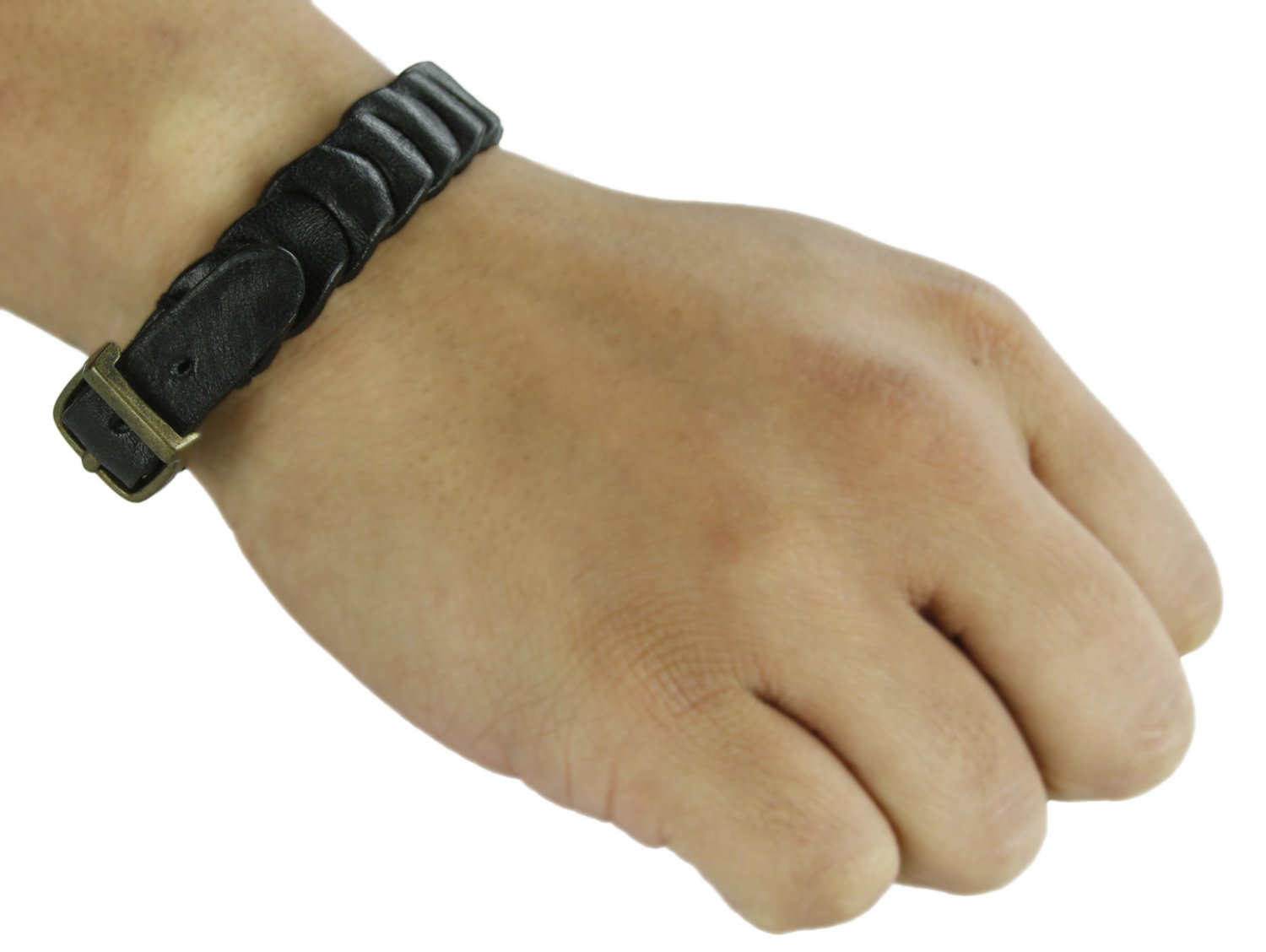 Braided Leather Wrap Bracelet for Men - Handmade Adjustable Wristband - Perfect for Casual Wear, Gifts & Everyday Fashion Accessories