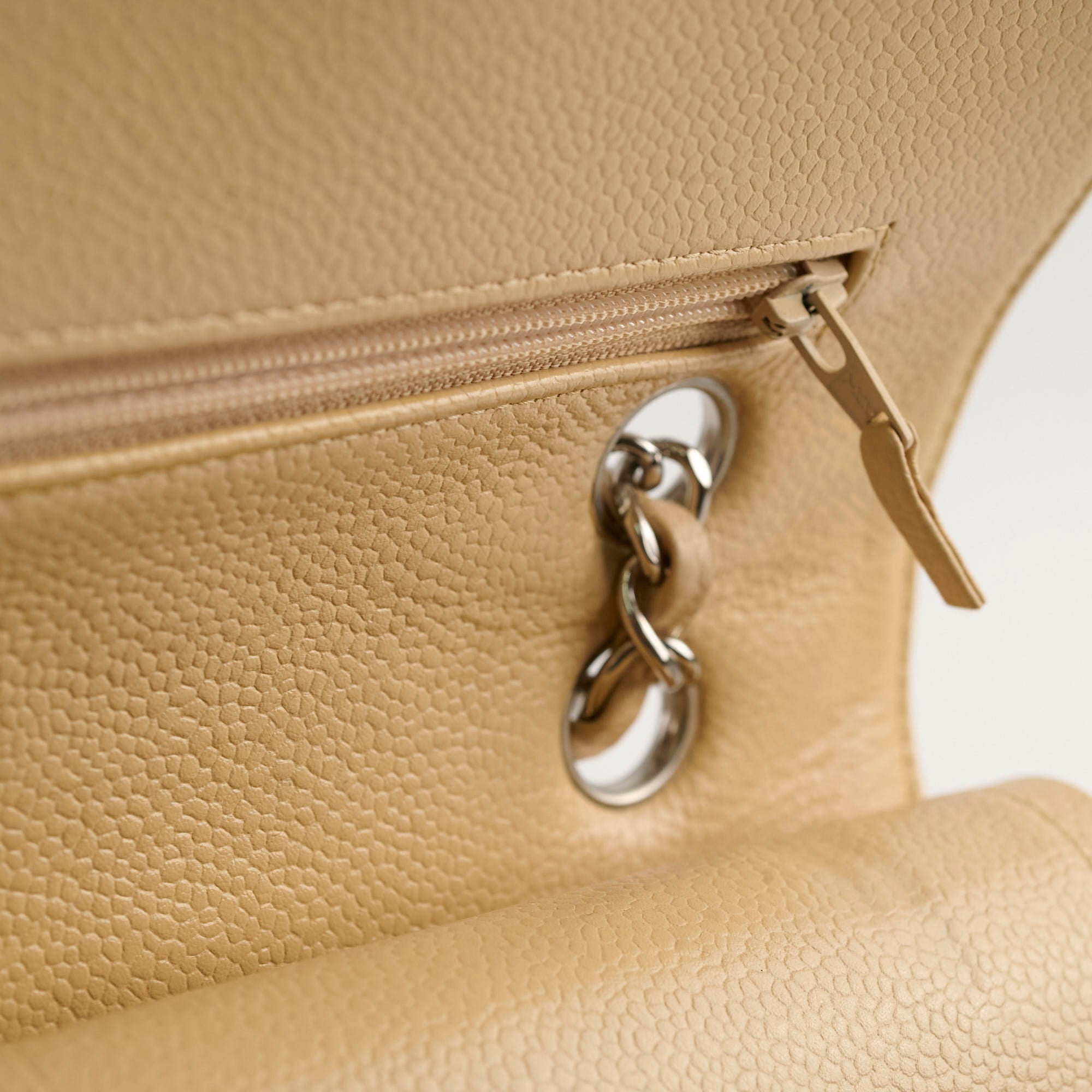 Chanel Medium/Large Caviar Double Classic Flap Bag in Beige - Luxury Handbag for Women, Perfect for Work, Parties & Everyday Use