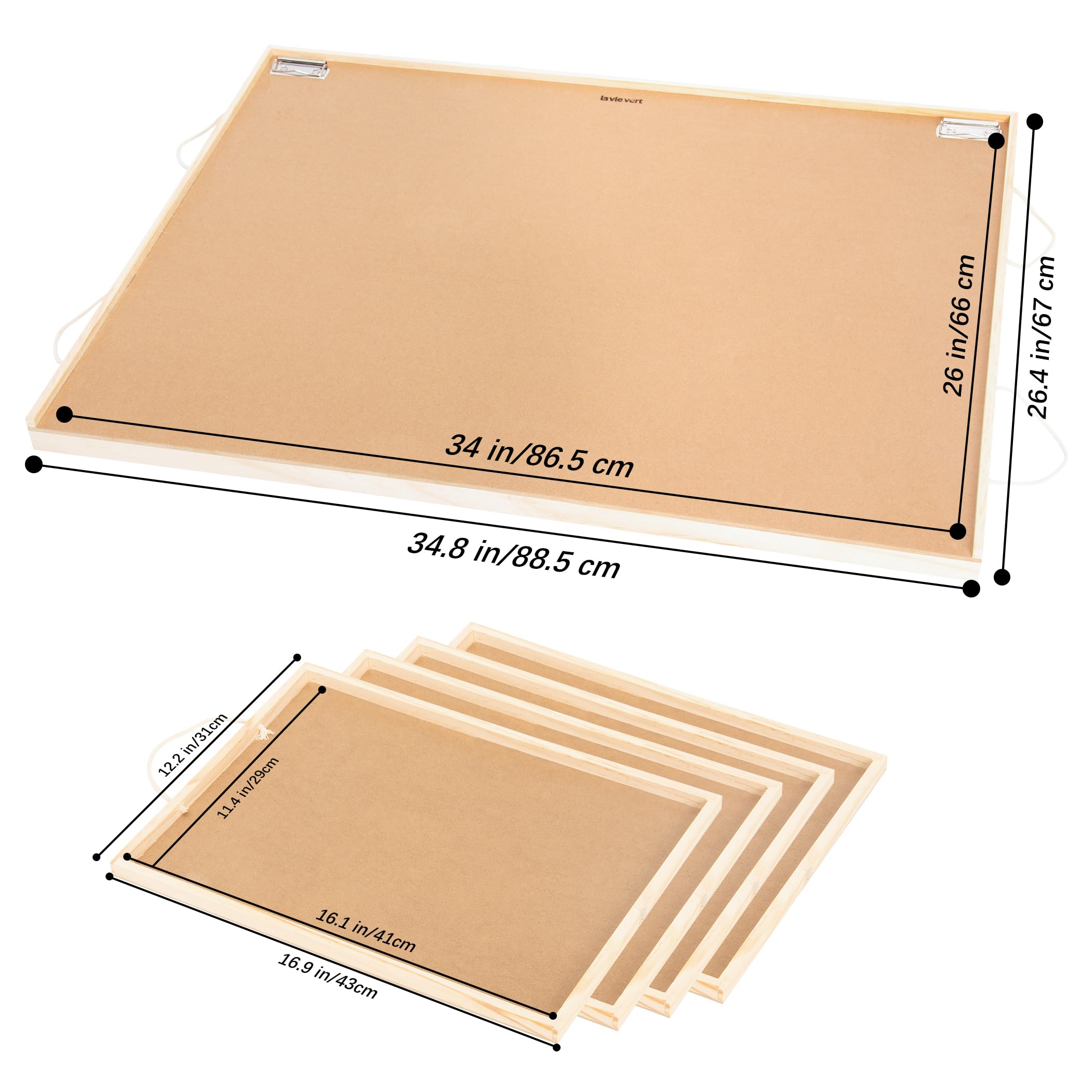 Lavievert 1500-Piece Jigsaw Puzzle Table with 4 Drawers - Wooden Puzzle Board with Non-Slip Mat & Smooth Surface - Portable Puzzle Platform for Adults & Kids - Perfect for Family Game Nights & Educational Activities