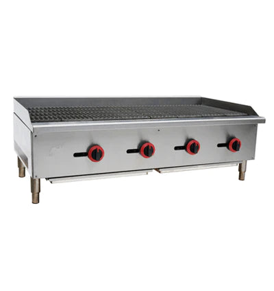 Cookline CCB 48 48-Inch Commercial Gas Countertop Radiant Charbroiler - Perfect for Restaurants, Diners & Outdoor BBQ Cooking
