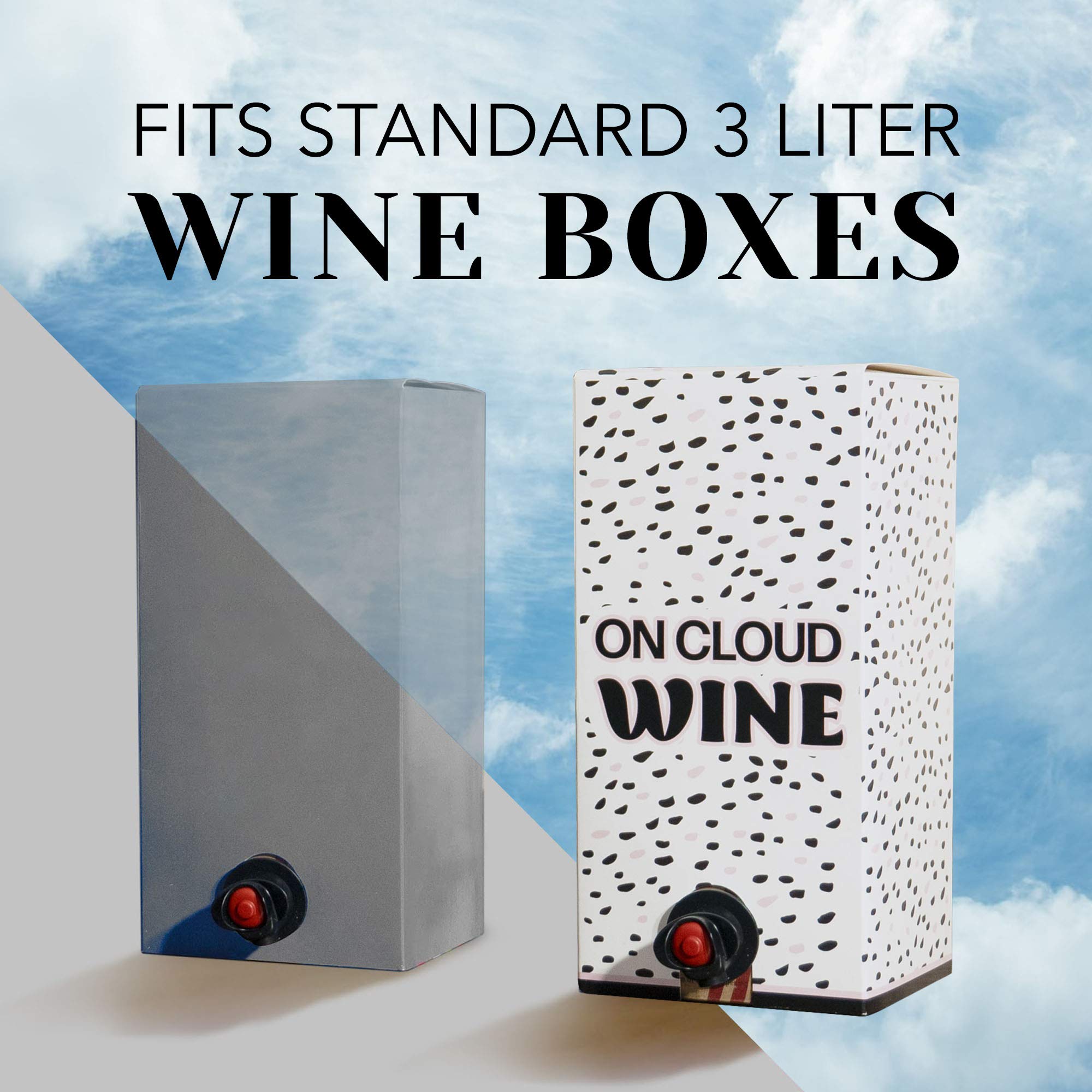 Cloud Wine Box Cover - Lightweight & Portable Packaging for Boxed Wine | Stylish & Decorative Design for Parties, Picnics & Home Use | WineBox