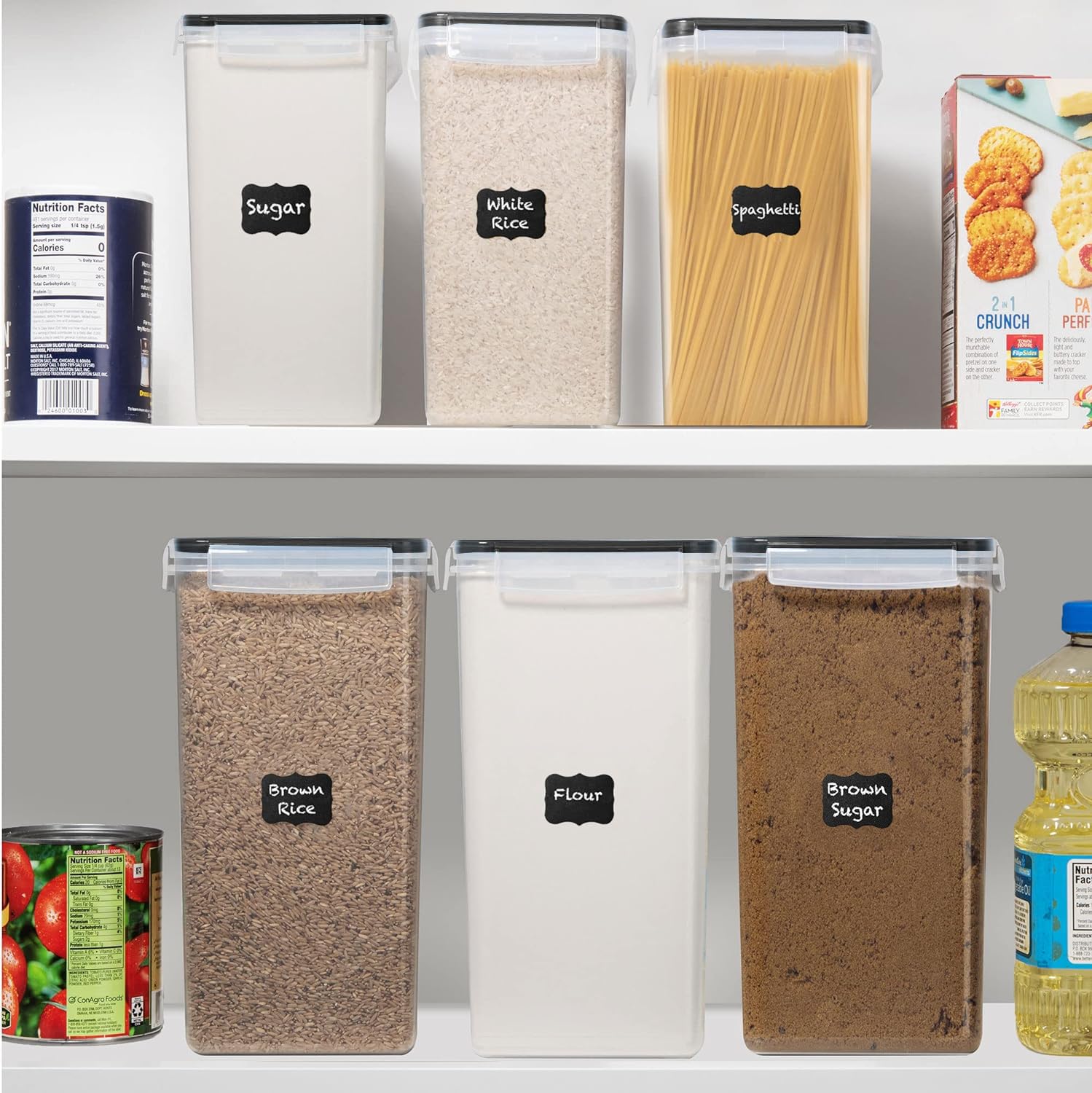 2-Pack 8.5L (287 Oz) Extra Large Airtight Food Storage Containers with Lids - BPA Free Kitchen & Pantry Organization for Baking Supplies, Cereal, Flour, Sugar, Rice | Perfect for Bulk Food Storage, Meal Prep & Kitchen Organization