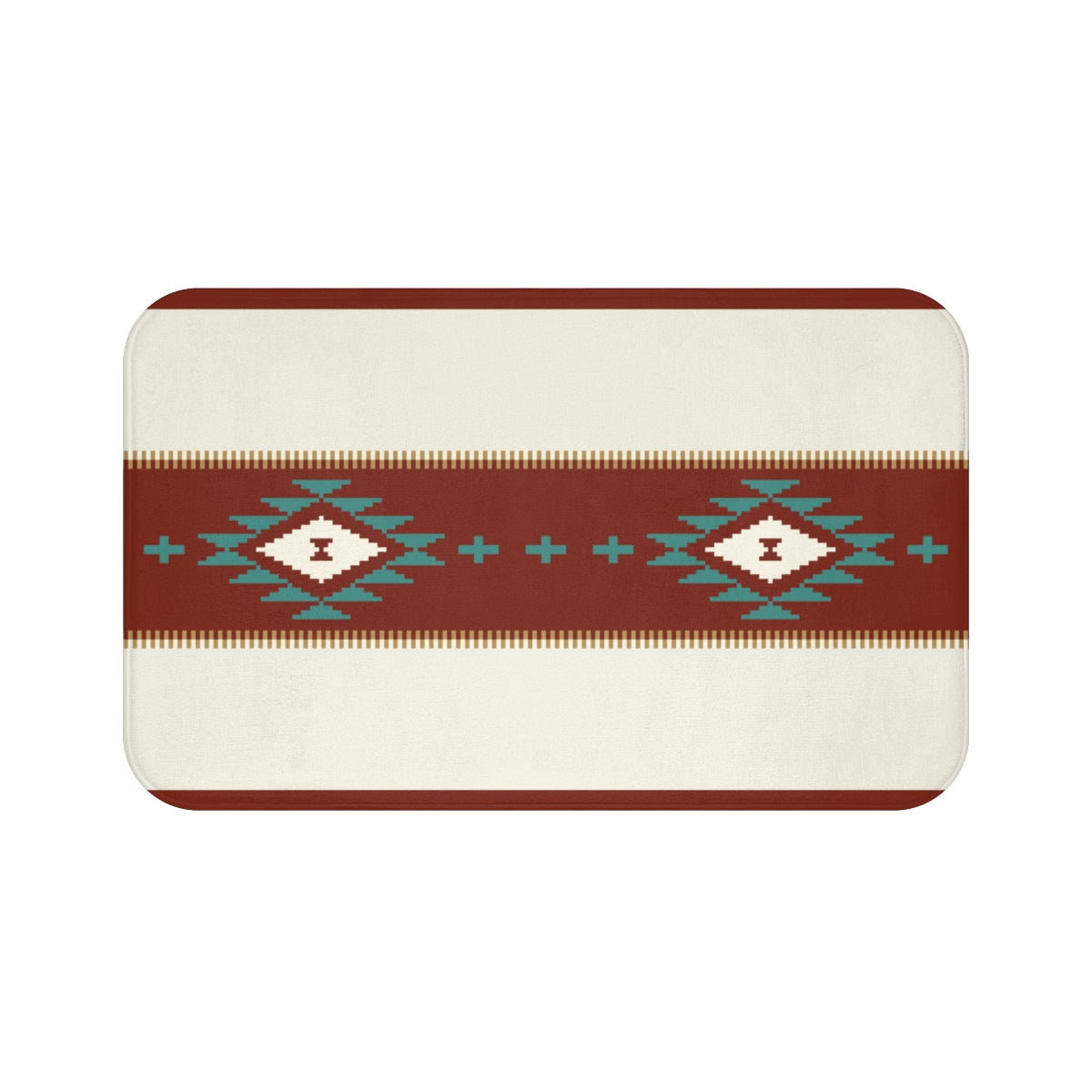 Sedona Falls Print Bath Mat - Southwestern Bathroom Decor, Non-Slip Microfiber Polyester Bath Rug for Shower, Tub & Bathroom Floor