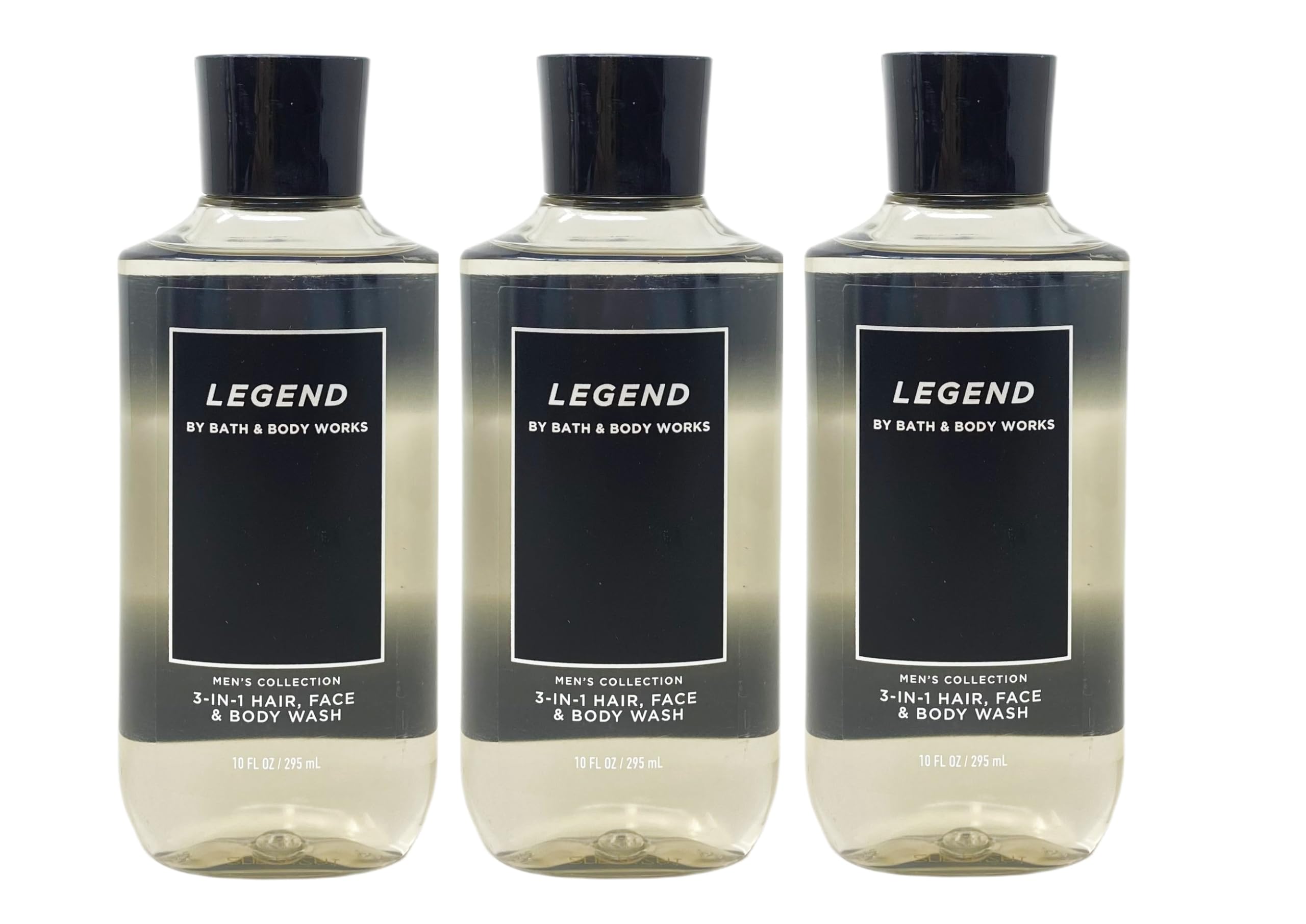 Legend Men's 3-in-1 Hair Face & Body Wash - Bath & Body Works Collection (Pack of 3) | Shower Gel for Gym, Travel & Daily Use