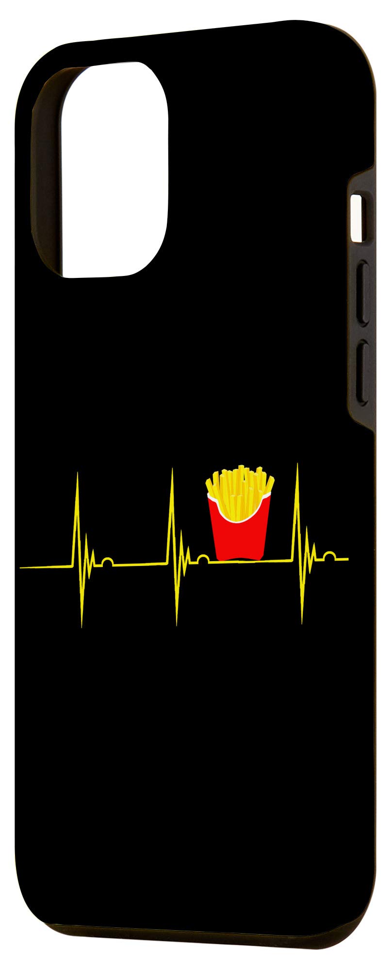 iPhone 12 Pro Max Fast Food French Fries Heartbeat EKG Pulse Design Phone Case - Perfect for Fast Food Lovers & Medical Professionals