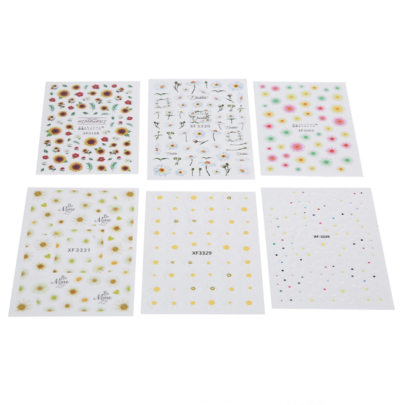 Fashionable Nail Stickers - 6 Sheets Exquisite Nail Decals for DIY Nail Art | Easy to Apply at Home or Salon | Perfect for Nail Design, Parties & Special Occasions