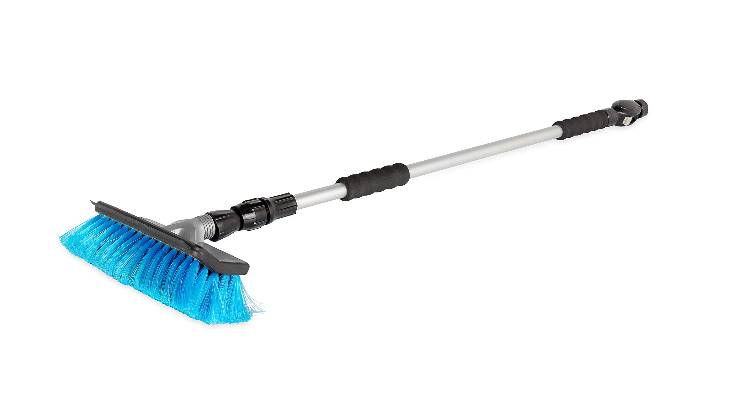 Camco RV and Car Wash Brush with Adjustable Handle - Flow-Through Design (Model 43633) | Perfect for Cleaning Vehicles, Boats, and Outdoor Equipment