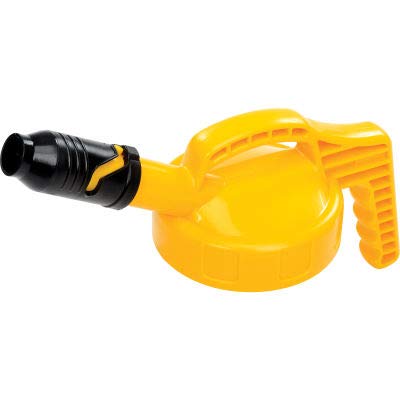 Oil Safe Stumpy Pour Spout Lid - Leak-Proof Yellow Spout Cover for 5 Gallon Buckets | Perfect for Automotive Fluids, Paint, Chemicals & DIY Projects