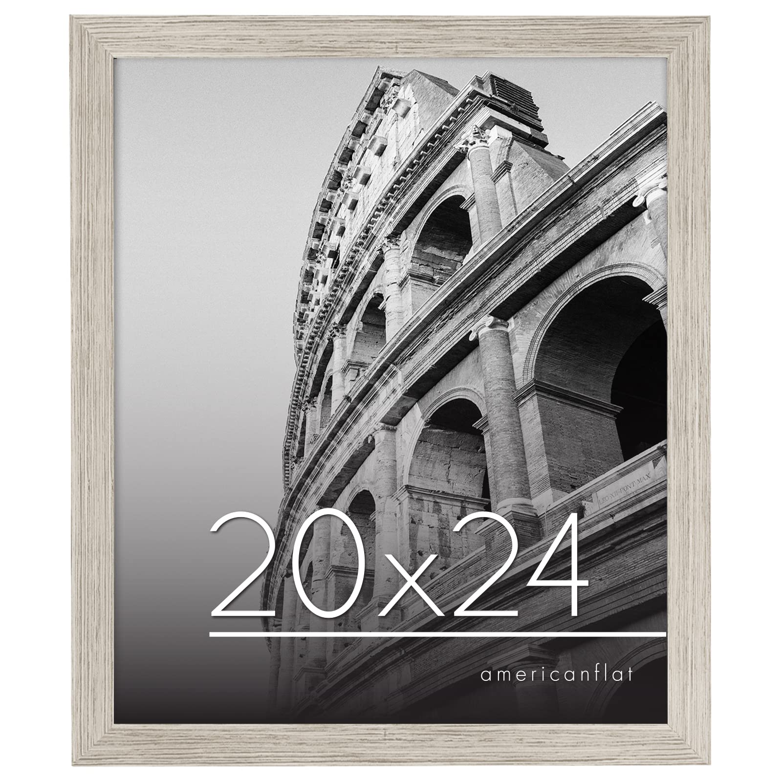 Americanflat 20x24 Wood Picture Frame - Driftwood for Wall Display - Home & Office Decor