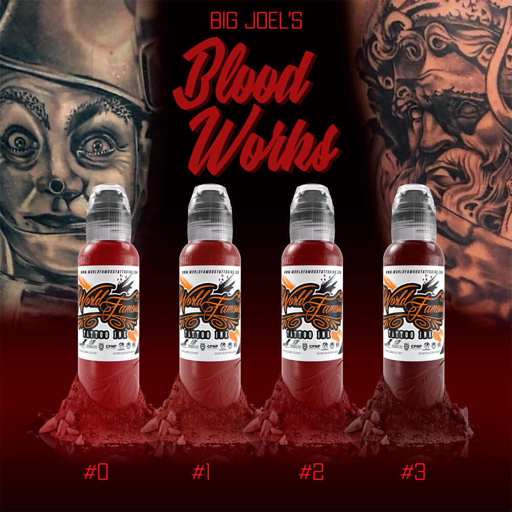 Premium Tattoo Ink Set - 4 Bottles of Mak's Blood for Professional Artists | High-Quality, Vibrant Colors for Tattooing | Perfect for Tattoo Studios, Body Art, and Permanent Makeup