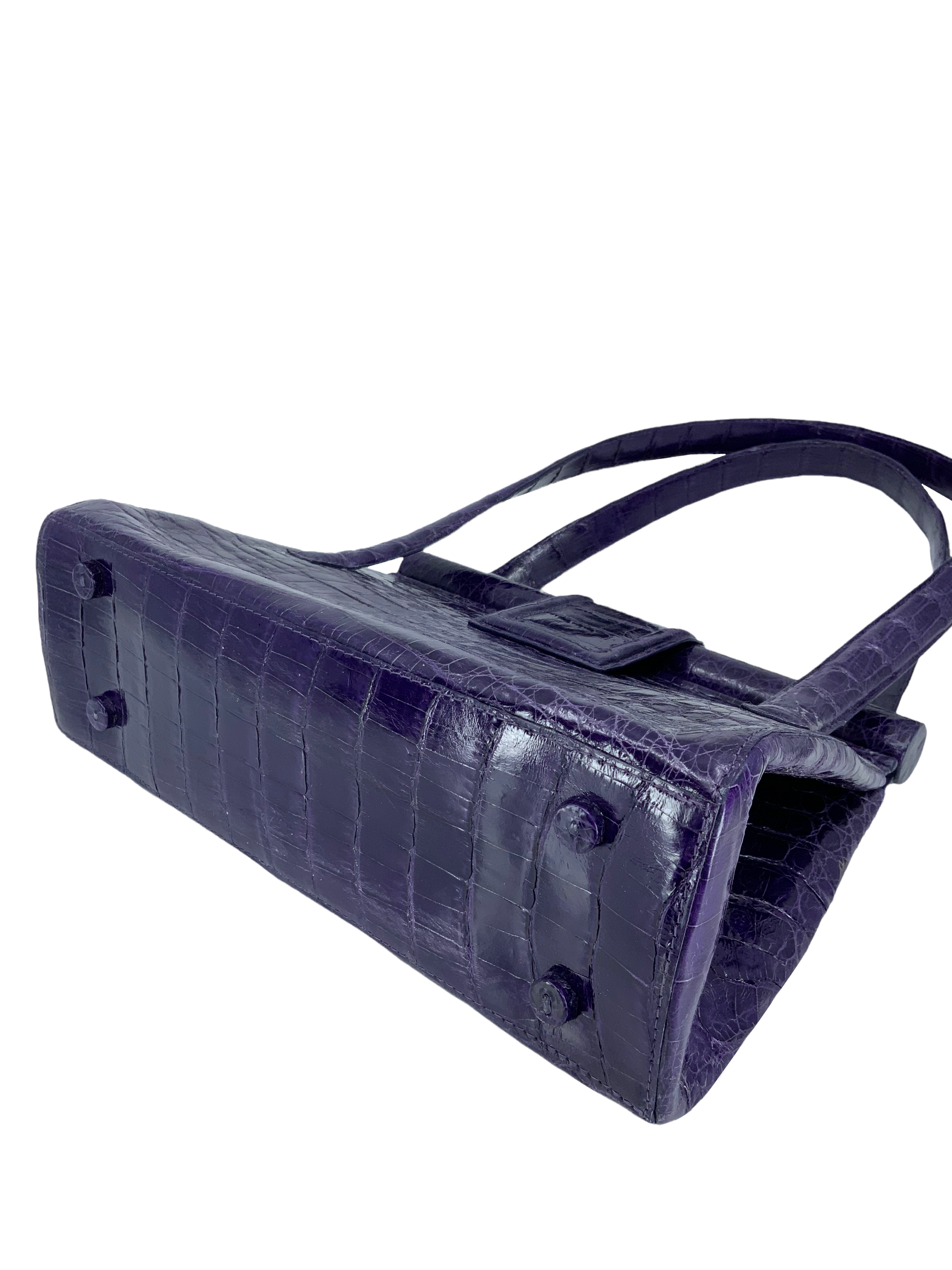 Nancy Gonzalez Genuine Crocodile Leather Top Handle Bag - Luxury Women's Handbag for Work, Parties & Special Occasions