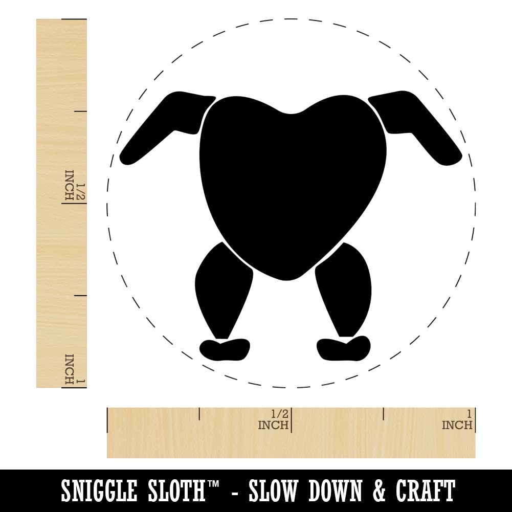 Self-Inking Rubber Stamp for Crafting, Planners & DIY Projects - 1 Inch Medium Headless Chicken Design with Black Ink - Perfect for Scrapbooking, Journaling & Office Use