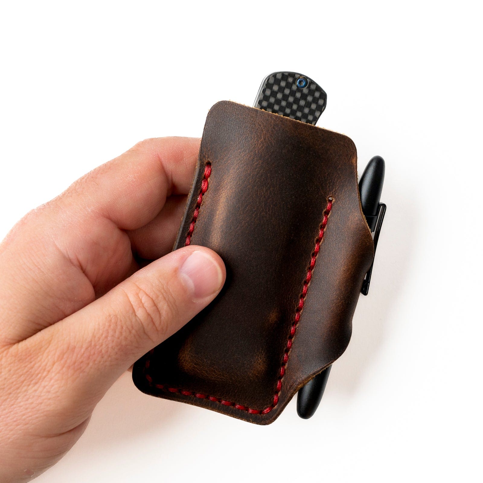 Premium Leather EDC Pocket Organizer - Slim Wallet & Multi-Tool Holder for Everyday Carry (EDC) | Perfect for Men's Wallets, Credit Cards, Keys & Small Essentials | Ideal for Outdoor, Travel & Daily Use