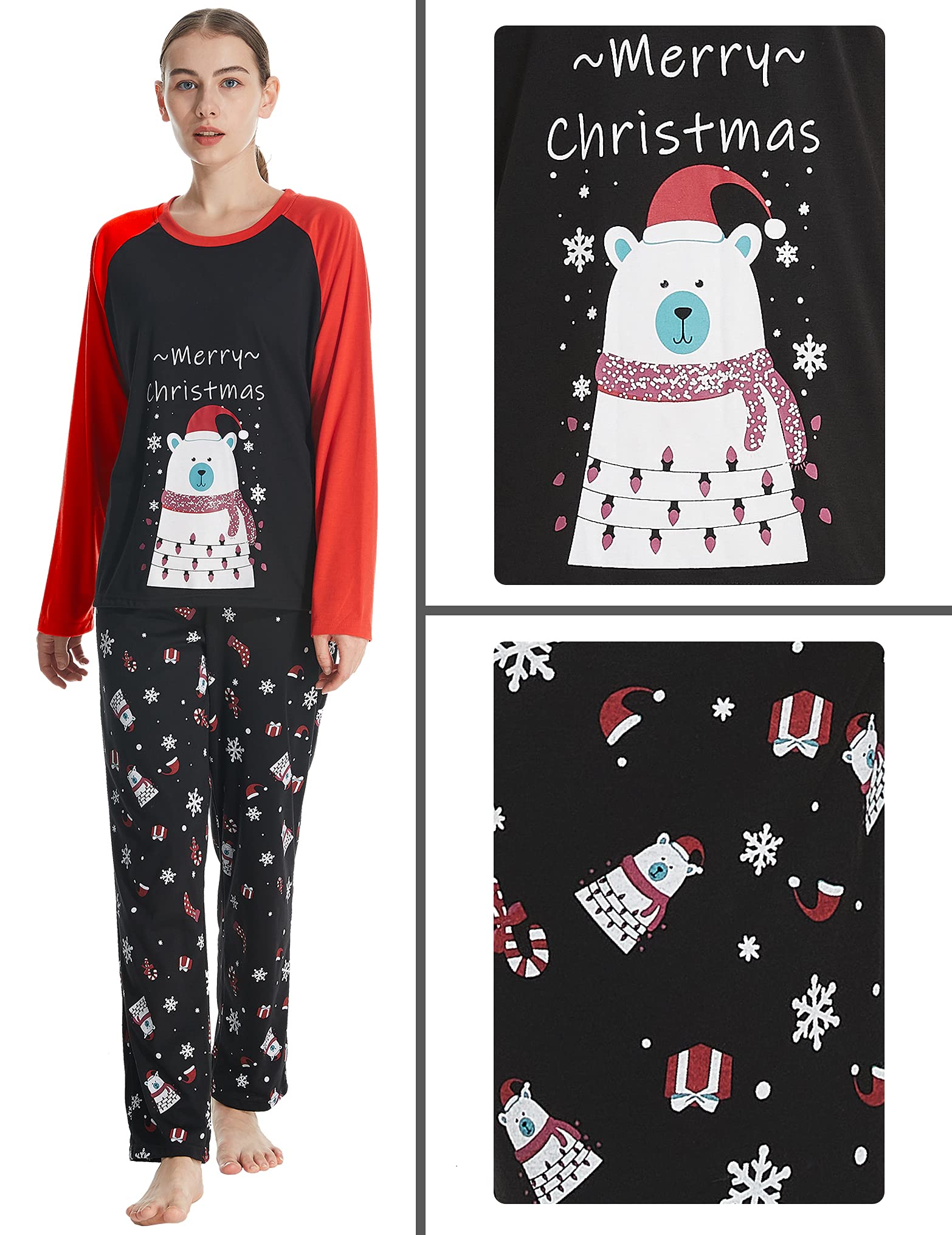 Cute Polar Bear Family Matching Pajama Sets - Christmas Sleepwear for Cozy Nights