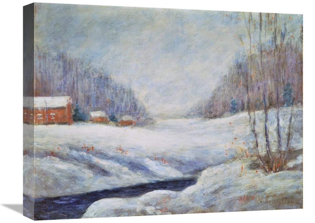 22 Inch Winter Landscape Art Print by John Henry Twachtman - Snowy Scenery Wall Decor for Living Room, Bedroom & Office