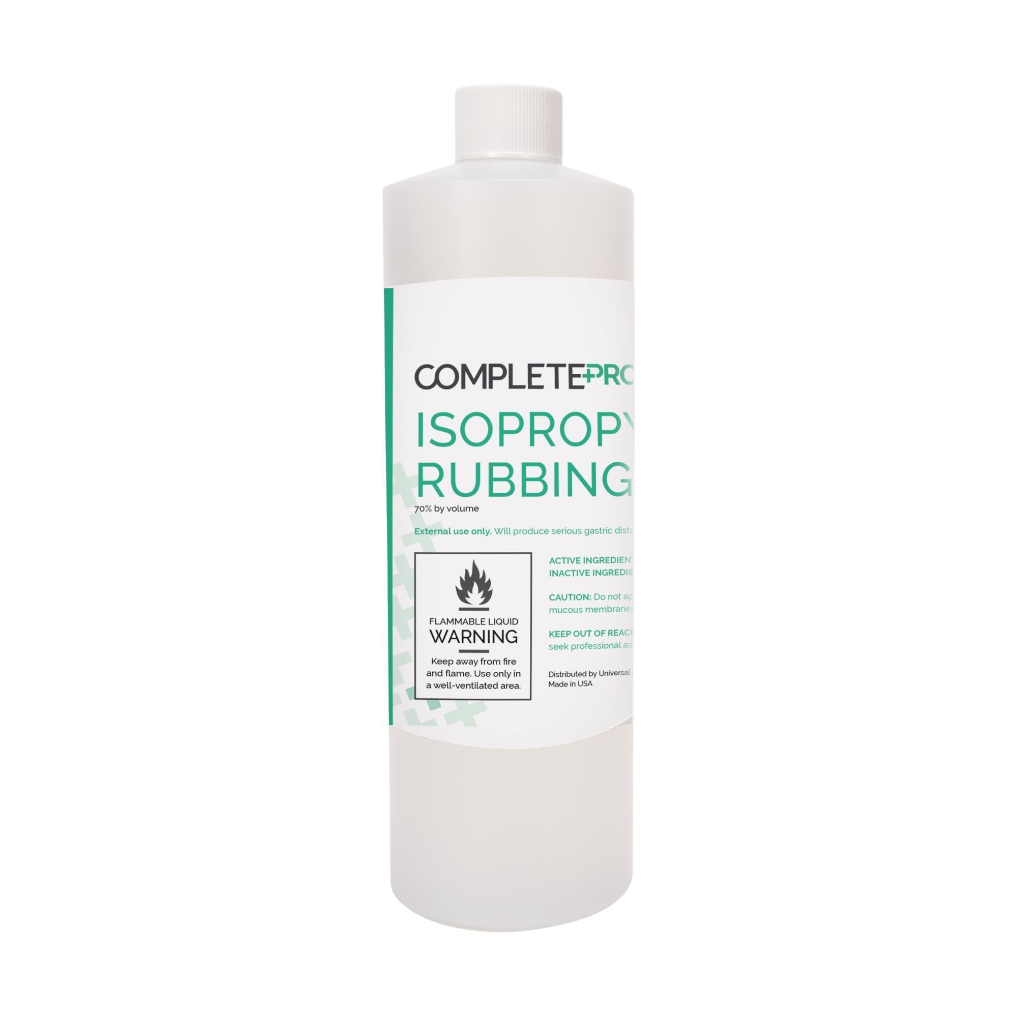 Complete Pro 70% Isopropyl Alcohol - First Aid Antiseptic for Wound Cleaning, Sanitizing Surfaces & Medical Equipment - 16oz Bottle