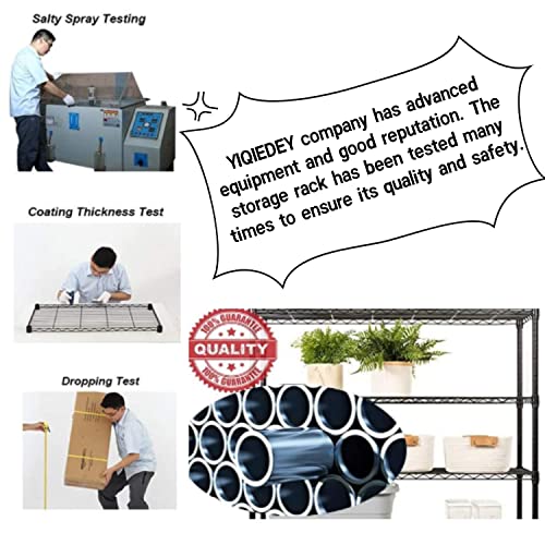 4-Tier Heavy Duty Metal Storage Shelves - NSF Certified Commercial Grade Steel Utility Shelf with Adjustable Height & 1000 lbs Capacity (14x36x54, Black) - Perfect for Garage, Warehouse, Pantry & Retail Store Organization