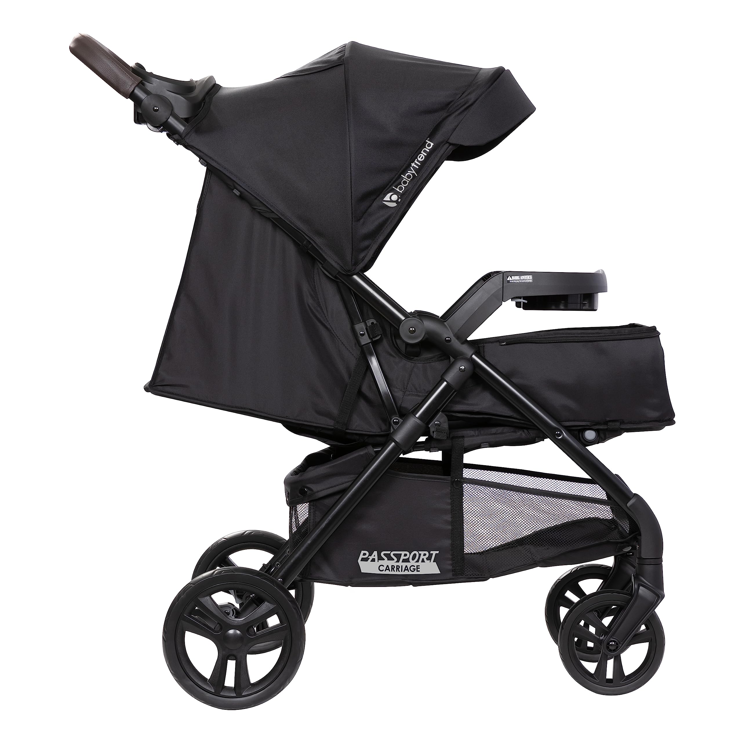 Baby Trend Passport DLX Travel System Stroller with EZ-Lift Plus Infant Car Seat - Uptown Black | Lightweight Compact Stroller for Newborns & Toddlers | Perfect for Air Travel, Shopping & Daily Walks