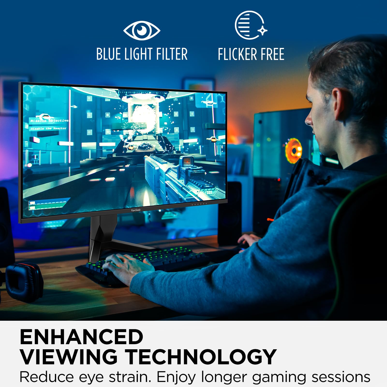 ViewSonic VX3418-2K 34 Inch Ultrawide 1440p Gaming Monitor - 165Hz, 1ms, FreeSync Premium, HDMI/DP/USB - Perfect for Esports, Work & Home Office Setup
