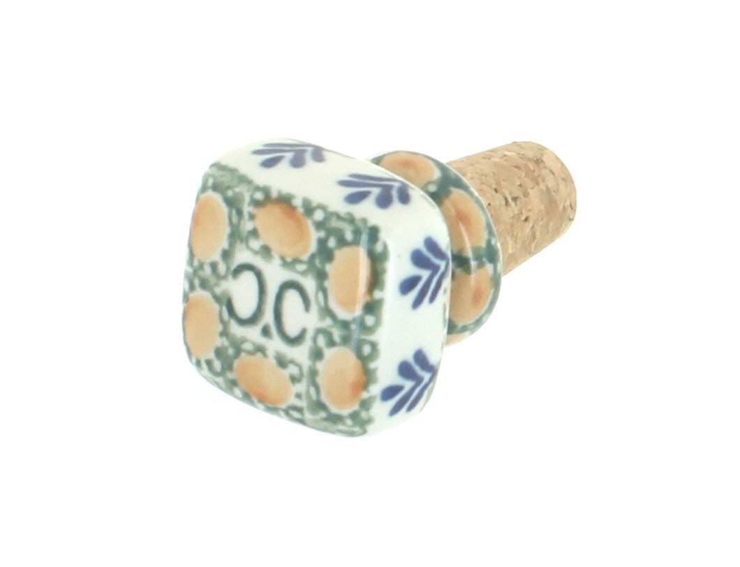 Hand-Painted Blue Rose Polish Pottery Herb Garden Planter - Perfect for Kitchen Windowsill, Balcony Decor & Wine Cork Storage
