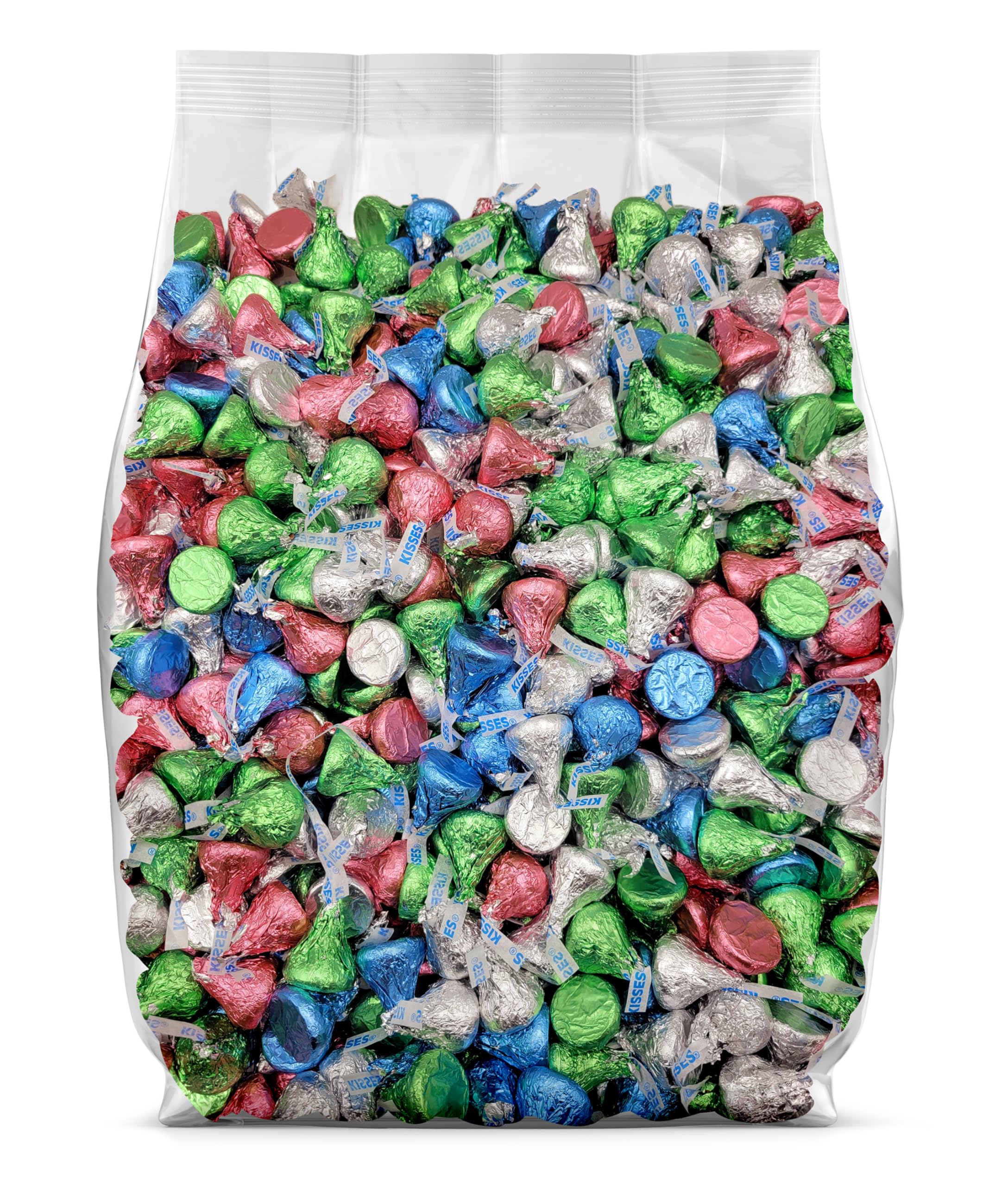 Hershey's Easter Milk Chocolate Kisses - 200 Individually Wrapped Pastel Foil Candies (2 Lb Bulk) for Easter Egg Hunts, Basket Stuffers & Holiday Party Favors
