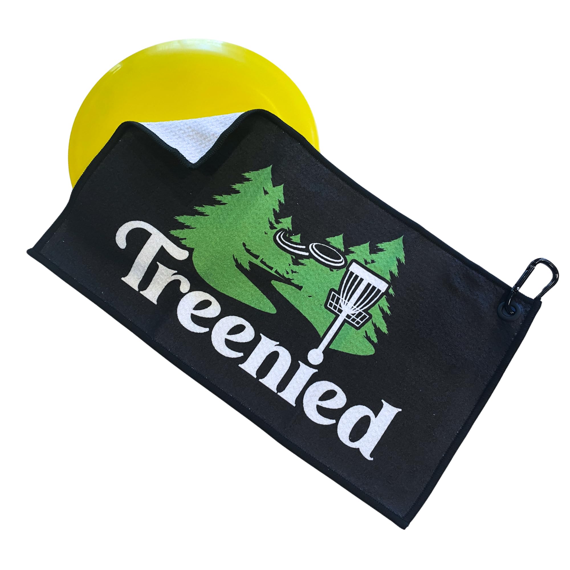 Premium Microfiber Disc Golf Towel with Carabiner Clip - Durable Golf Accessory for Cleaning Discs - Attaches to Golf Bag - Perfect for Wet or Muddy Conditions on the Course