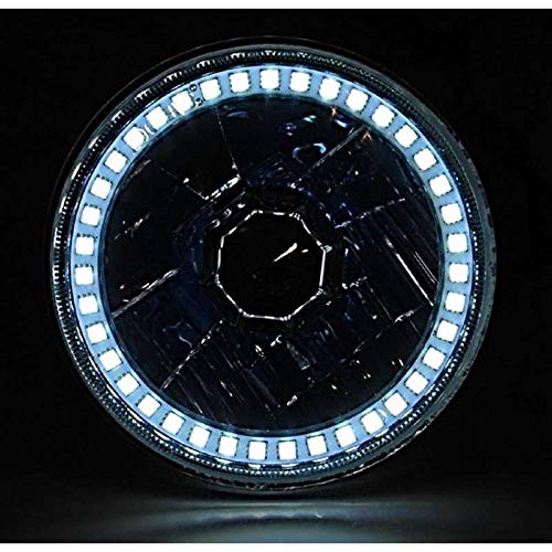 Octane Lighting 5-3/4 Inch White SMD LED Halo Headlight Bulb - Angel Eye Crystal Clear Projector for Cars, Trucks, Motorcycles - Perfect for Night Driving & Custom Vehicle Upgrades