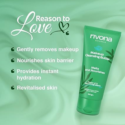 Gentle Cleansing Butter & Makeup Remover Balm - Enriched with 12 Active Herbs for All Skin Types (100g) | Perfect for Daily Makeup Removal & Deep Skin Cleansing