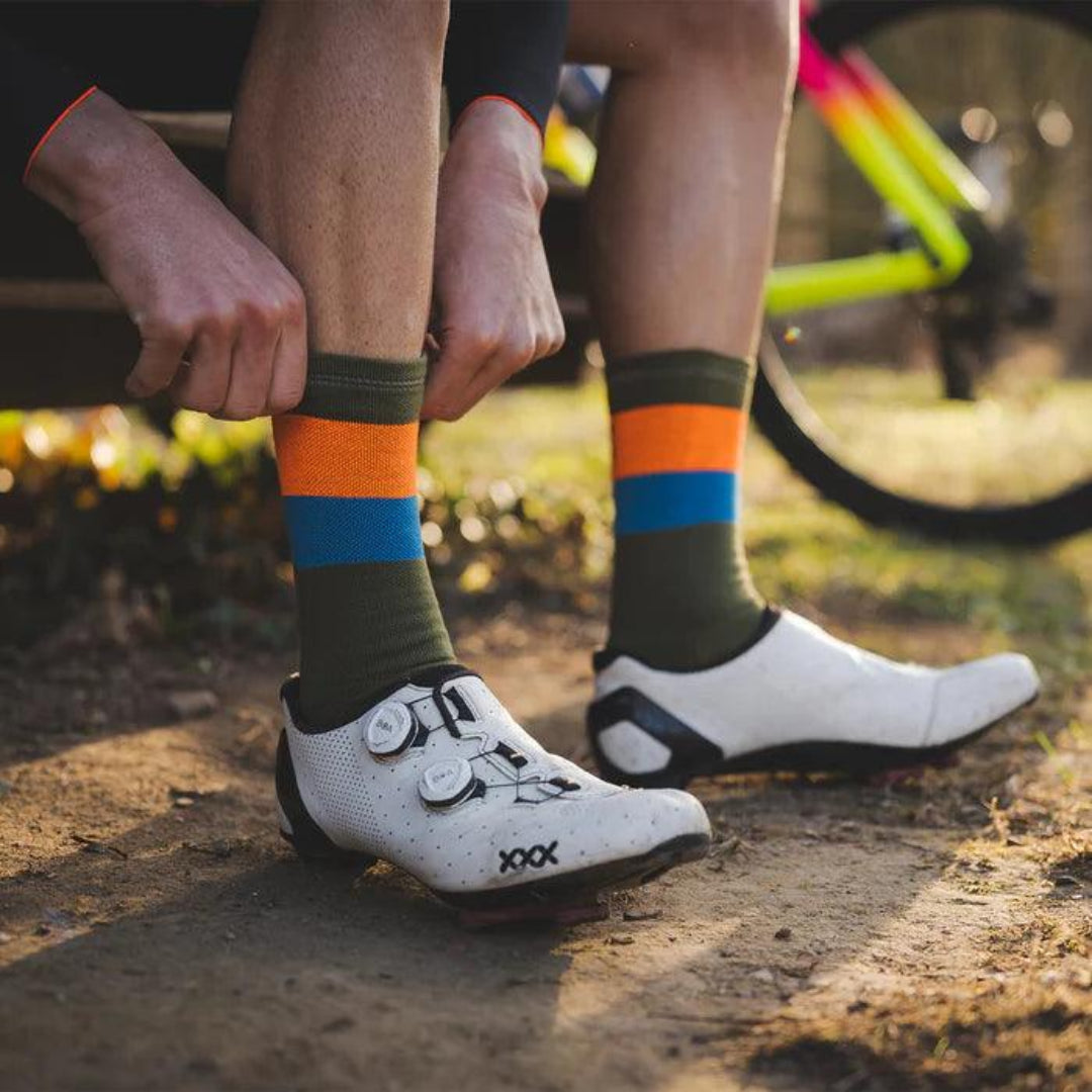 Reflective Merino Wool Cycling Socks for Men & Women - High Visibility, Breathable & Odor Resistant - Perfect for Night Riding, Running & Outdoor Sports