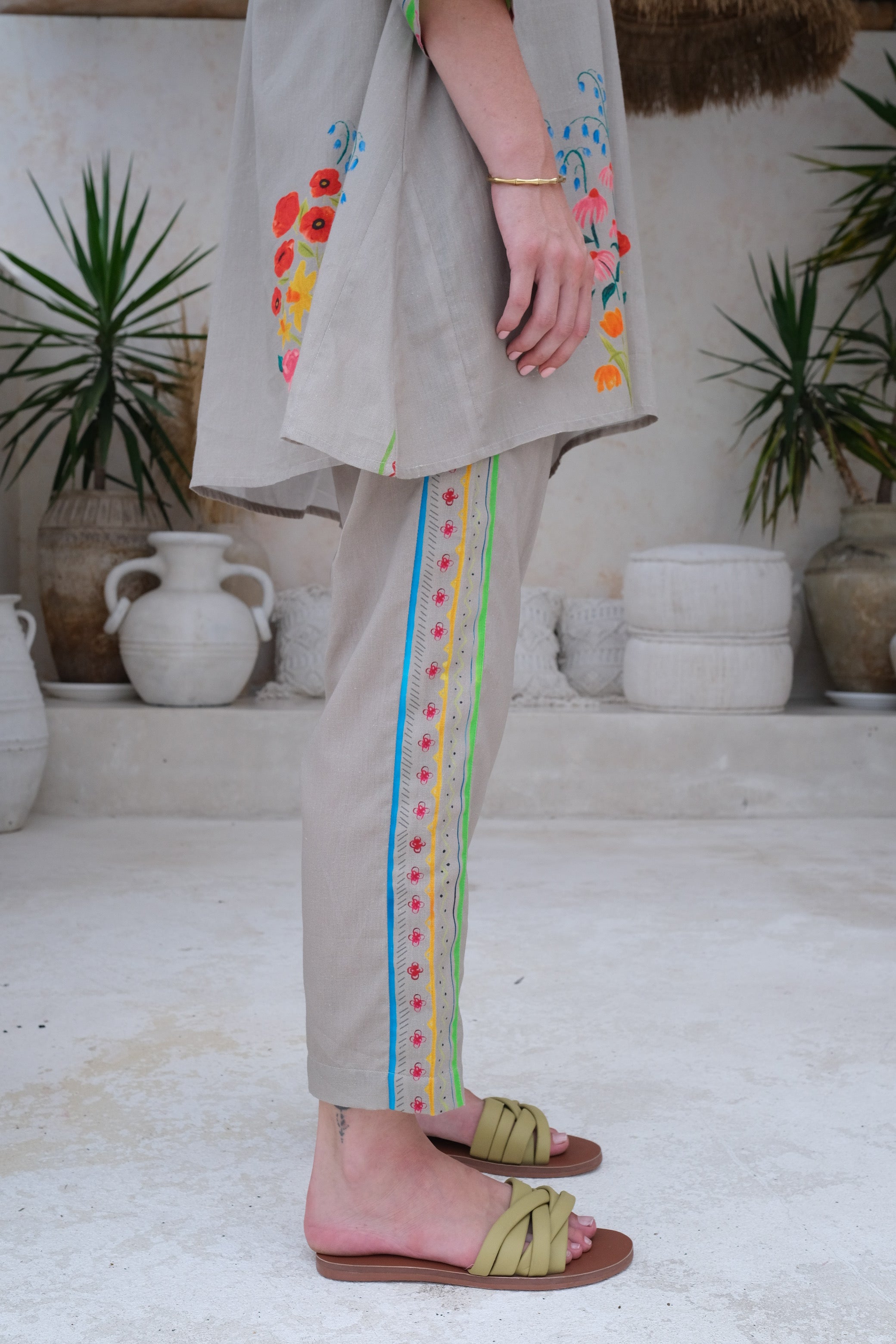 Positano Pants - Women's Lightweight Linen Palazzo Pants for Summer, Beach & Travel | Boho Chic Casual Wear