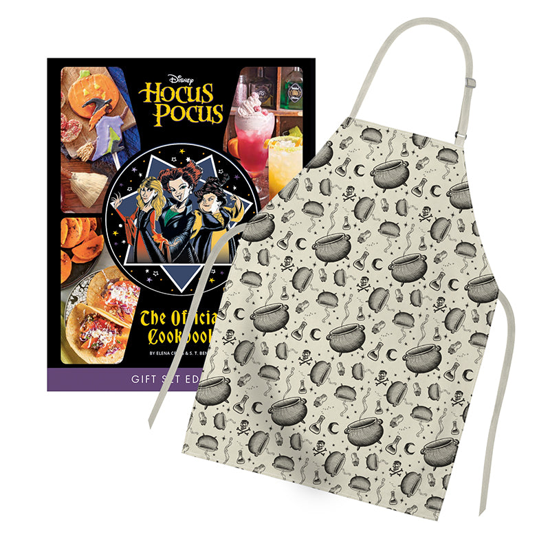 Hocus Pocus Cookbook and Apron Gift Set - Halloween Baking Kit with Recipes & Witch-Themed Apron - Perfect for Halloween Parties, Themed Dinners & Disney Fans
