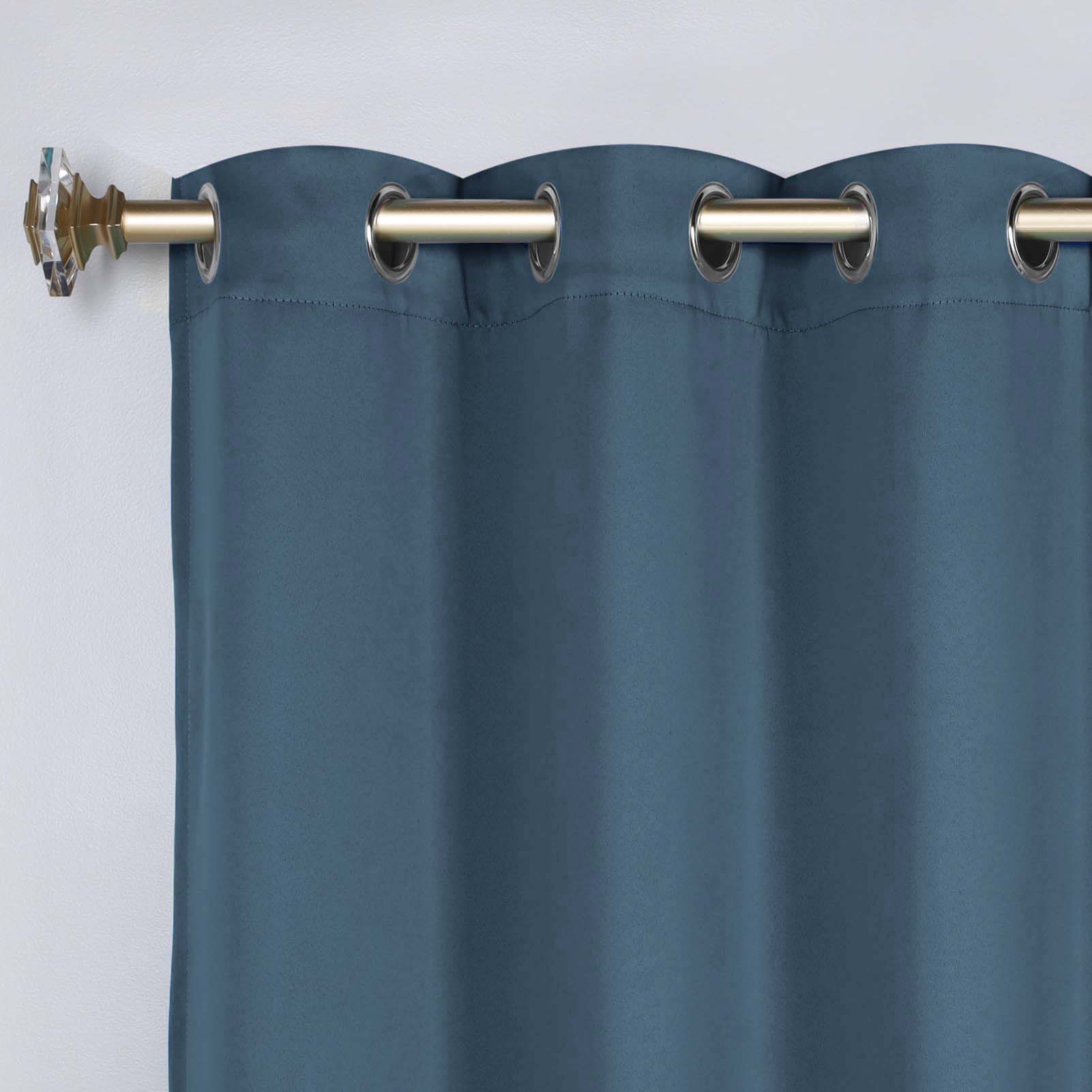 Premium Blackout Curtains Set of 2 - 100% Room Darkening, Machine Washable & Noise Reducing for Bedroom, Nursery & Home Theater