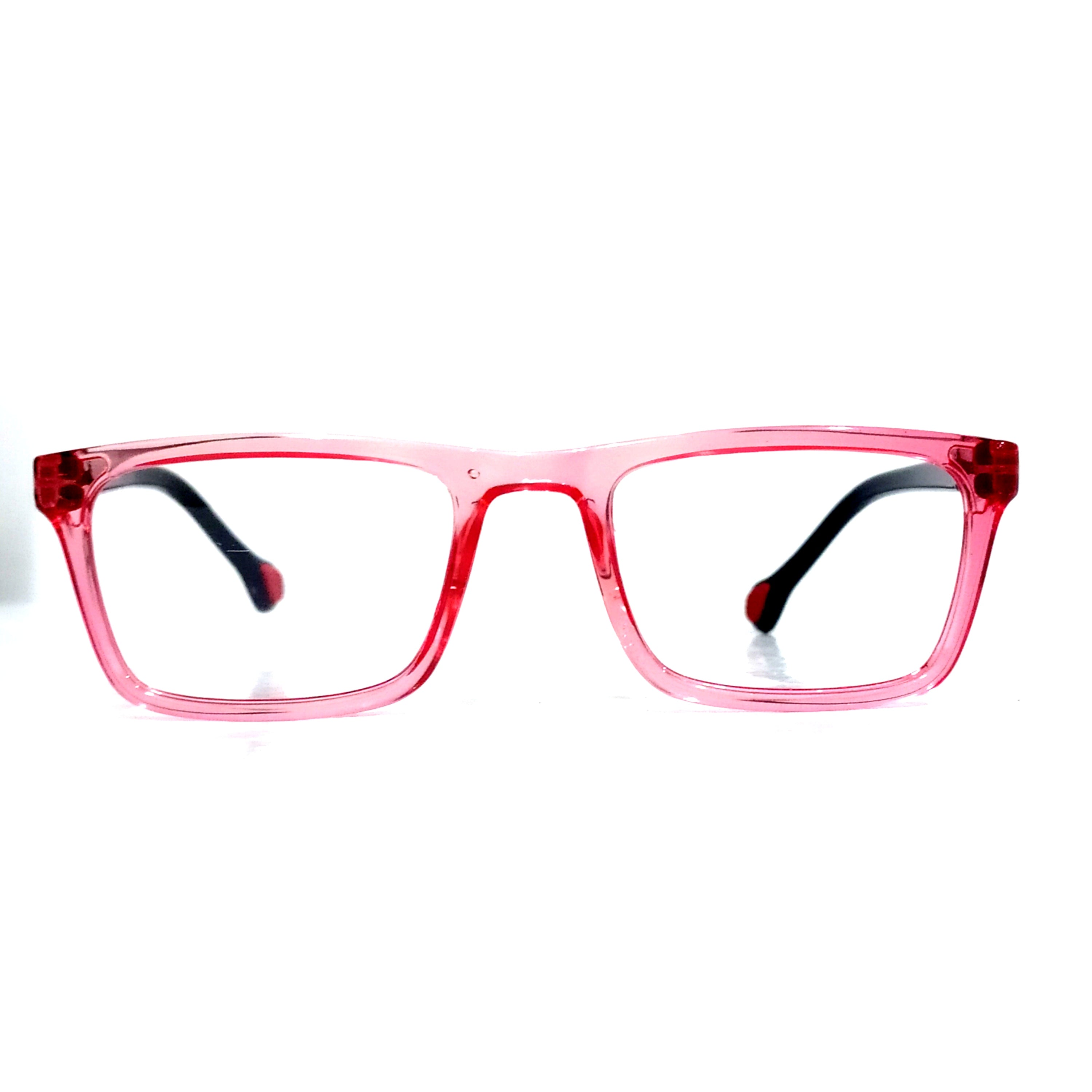 Transparent Red Front Kids Eyeglass Frames for 4-6 Year Olds - Perfect for School, Reading & Daily Wear