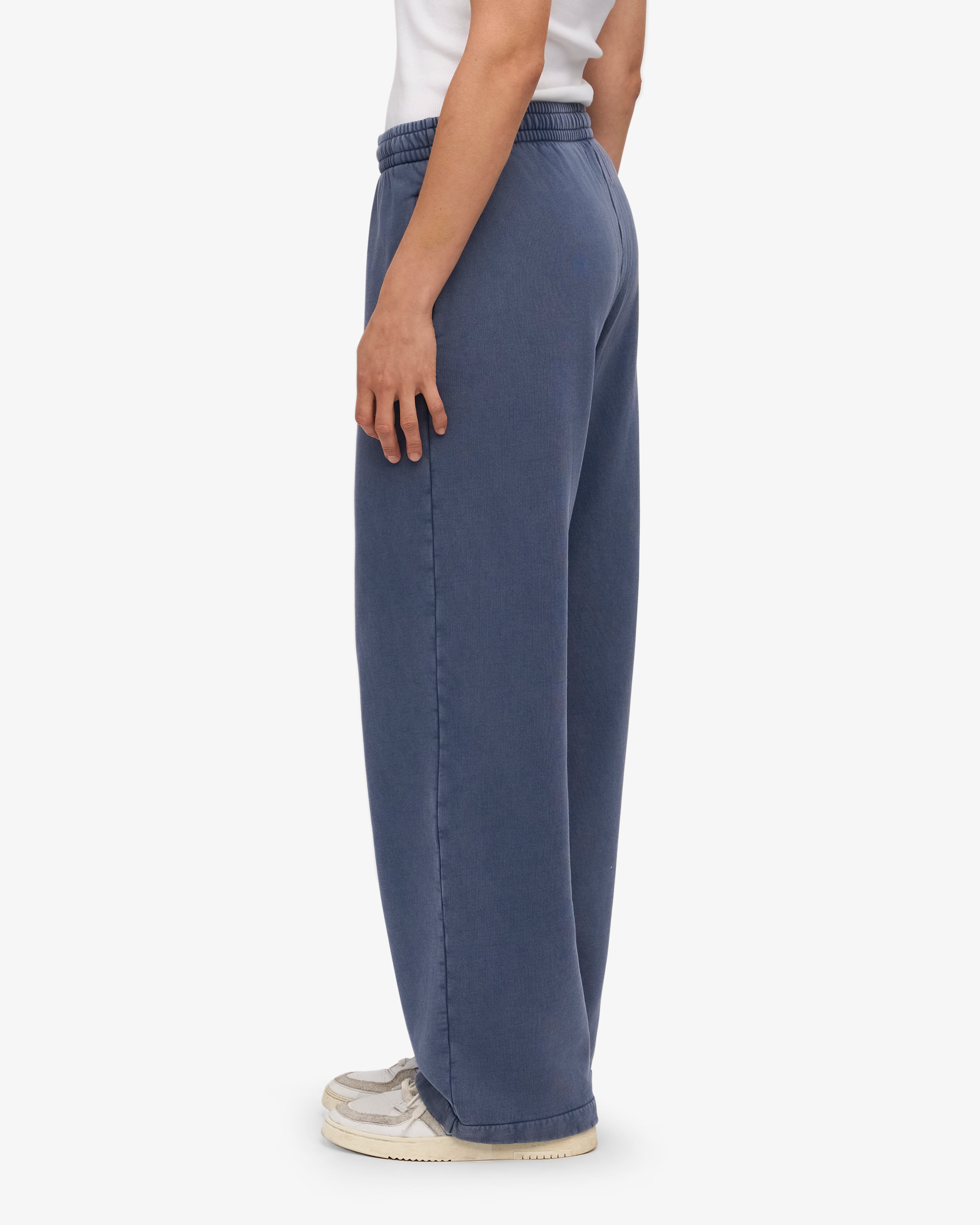 Organic Straight Leg Sweatpants for Women - Soft Comfortable Lounge Pants in Neptune Blue - Perfect for Yoga, Running & Casual Wear