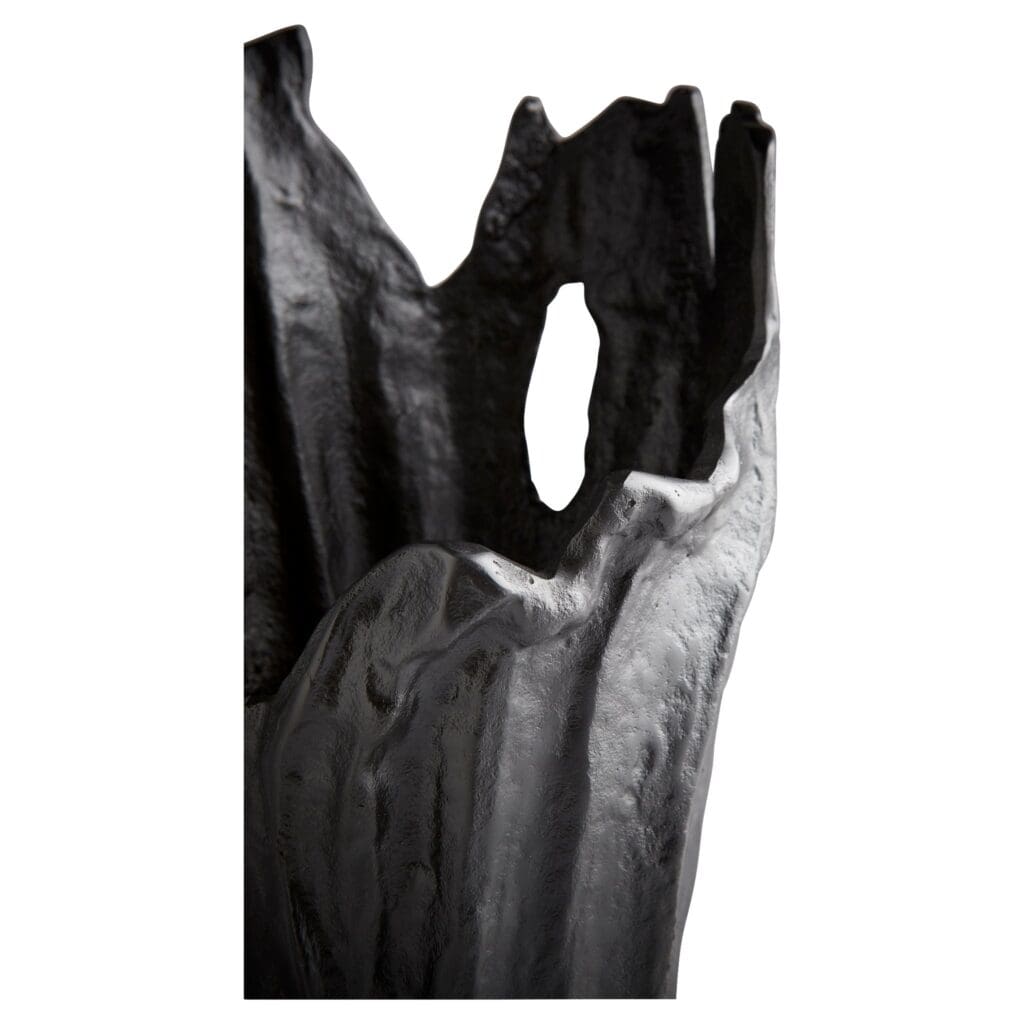 Cyan Design 11155 Pyroclastic Monochrome Vase - Black Small Ceramic Home Decor for Modern Living Room, Dining Table & Office Desk Centerpiece