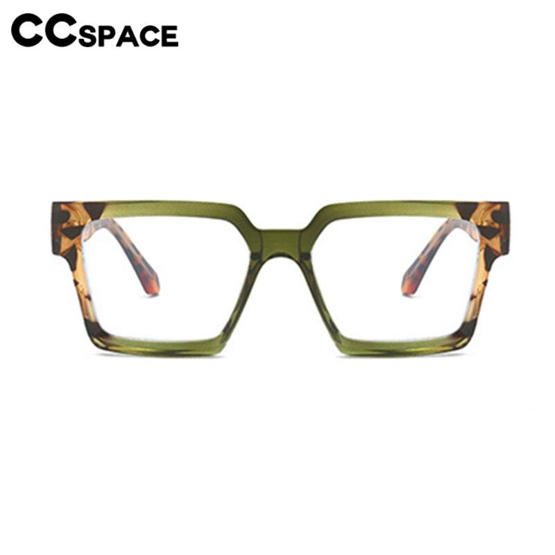 CCspace Unisex Full Rim Square PC Plastic Eyeglasses 56604 - Lightweight & Durable Eyewear for Men & Women - Perfect for Reading, Work, and Everyday Use