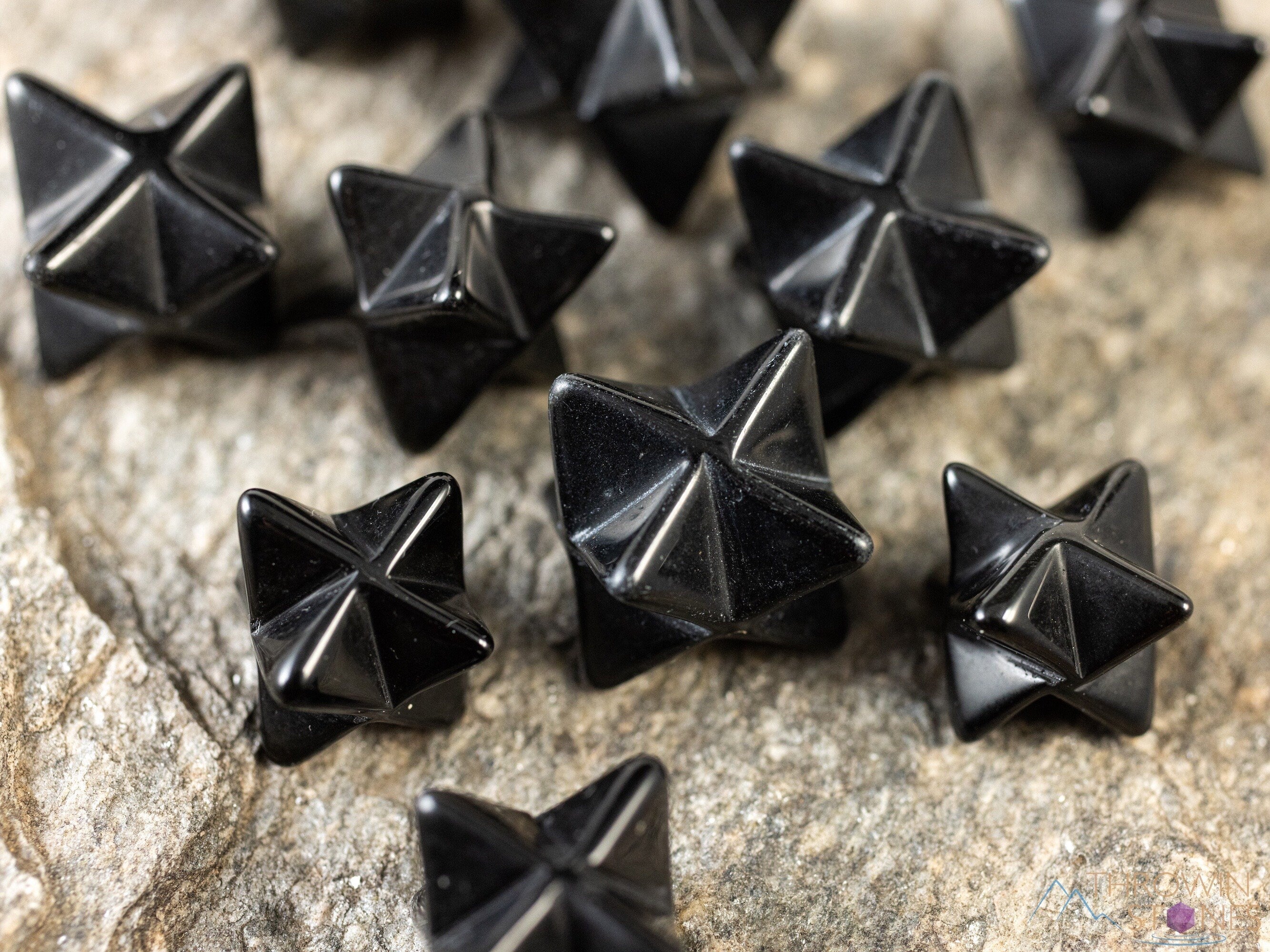 Black Obsidian Crystal Merkaba Star - Sacred Geometry Healing Stone for Meditation, Chakra Balancing & Spiritual Growth | Metaphysical Crystal Gift
