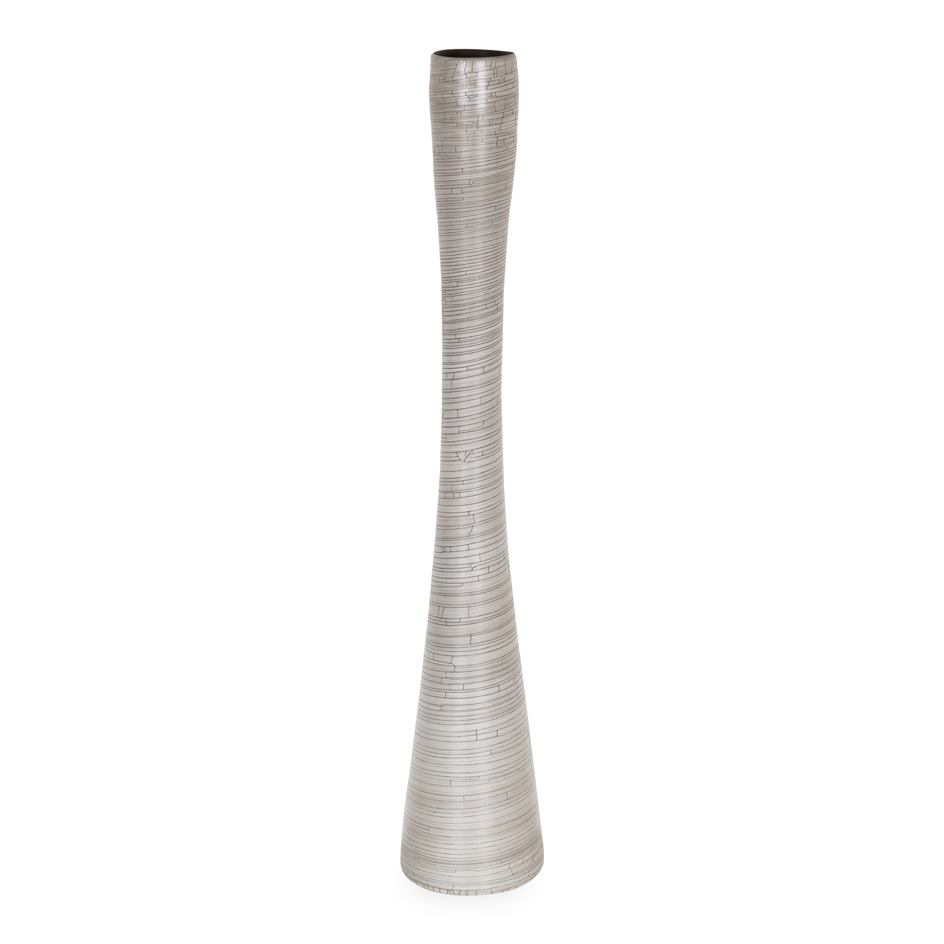Handmade Crackle Glaze Ceramic Flute Vase - Elegant Home Decor for Living Room, Dining Table & Wedding Centerpieces