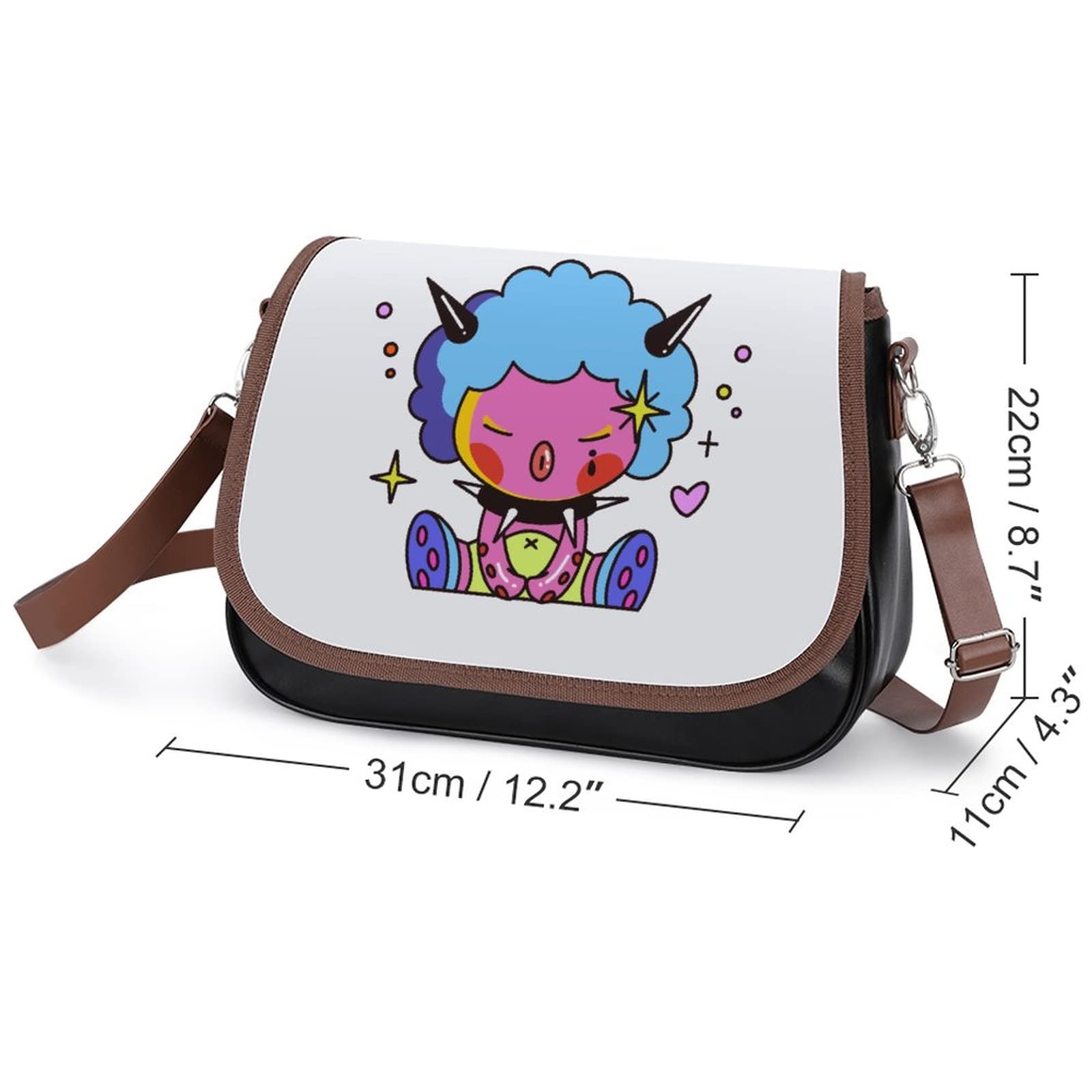 Stylish Medium Crossbody Bags for Women - Printed Shoulder Messenger Purse - Punk Octopus Design Satchel - Perfect for Daily Use, Travel & Casual Outings