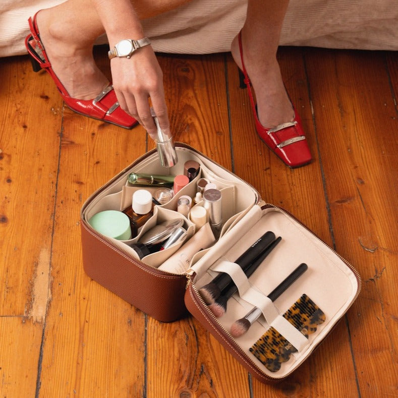 Duo Vanity Case - Travel Makeup Organizer with Mirror, Perfect for Women's Cosmetic Storage & On-the-Go Beauty Essentials | Ideal for Home, Office & Vacation Use