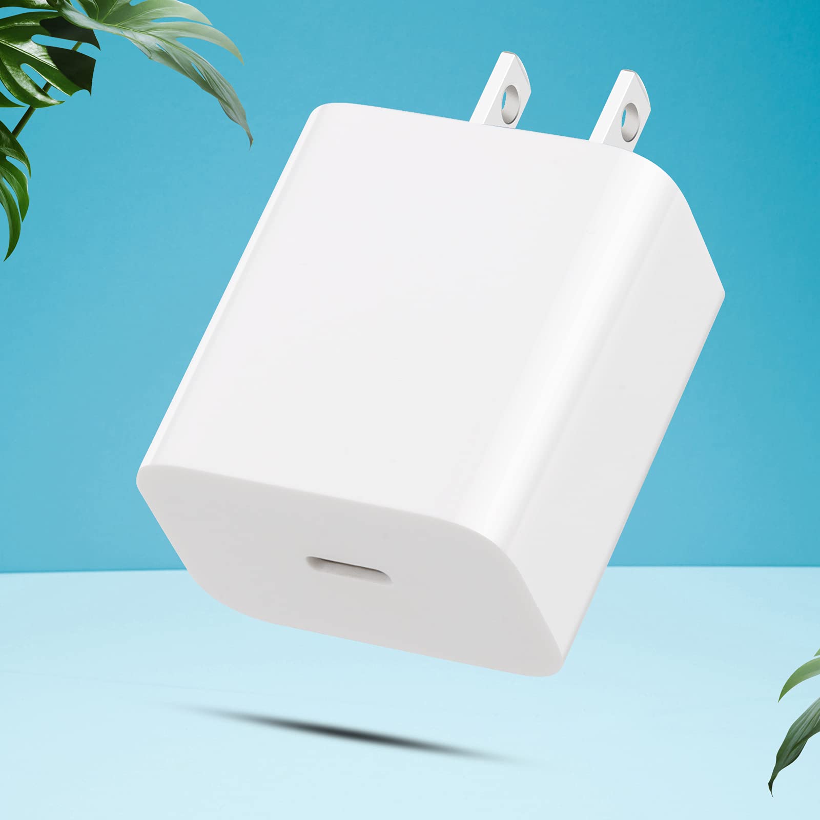 JoyMsc 20W USB C Fast Charger PD Wall Charger - Compatible with iPhone 12/11/XS/XR/8, Galaxy Note 20, Pixel, iPad Pro & AirPods Pro | Compact White Power Adapter for Home, Office & Travel Charging