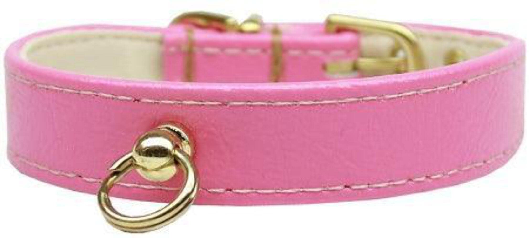Pink Dog Collar for Small Dogs and Puppies - #70 Plain Blank Pet Collar for Training, Walking, and Everyday Use