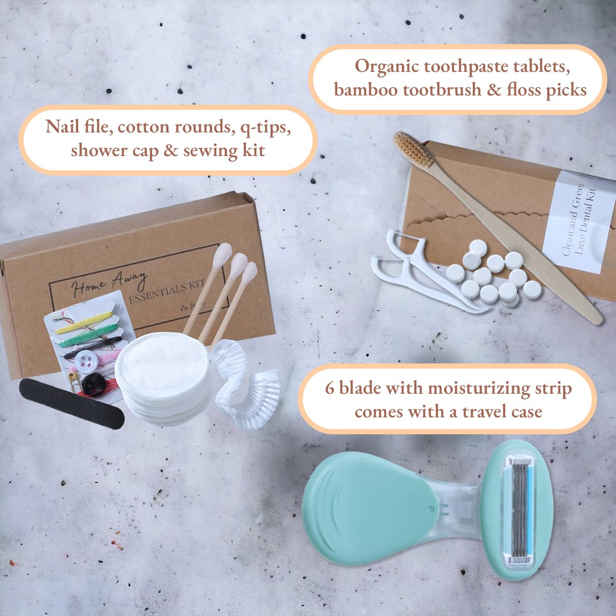 Luxury Spa Travel Gift Box for Women - Organic Natural Mini Toiletries Set, Honeymoon & Vacation Essentials, Bridesmaid Gifts, Postpartum Care, Hospital Recovery & Self Care Package | Perfect for Travel, Spa Days, Bridal Showers & Get Well Soon Gifts