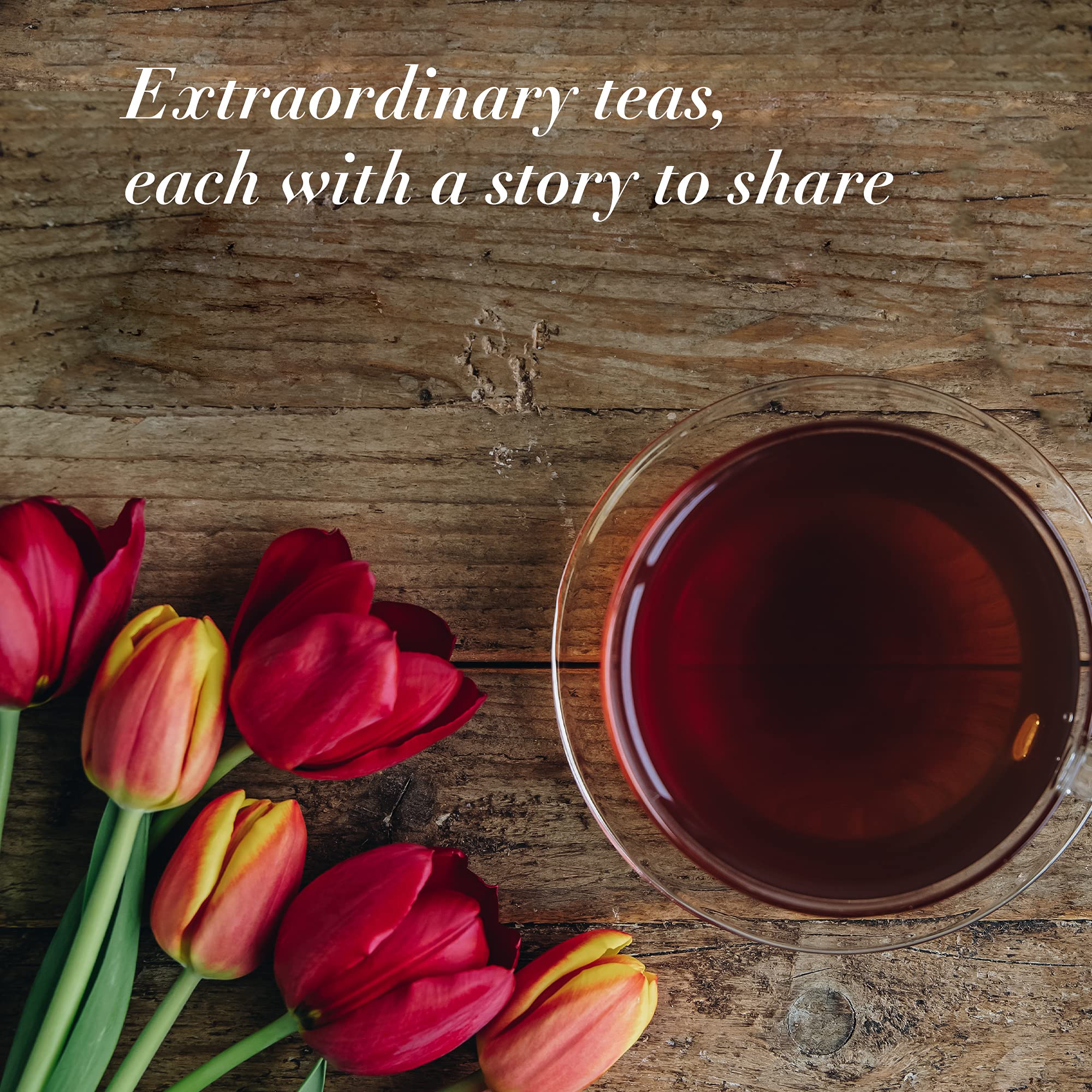 Whittard of Chelsea Afternoon Tea Collection Gift Box - 4 Premium Loose Leaf Teas: English Breakfast, Earl Grey, English Rose & Mango Bergamot (3 Black Teas + 1 Green Tea) - Perfect for Afternoon Tea Parties, Gifts & Relaxation